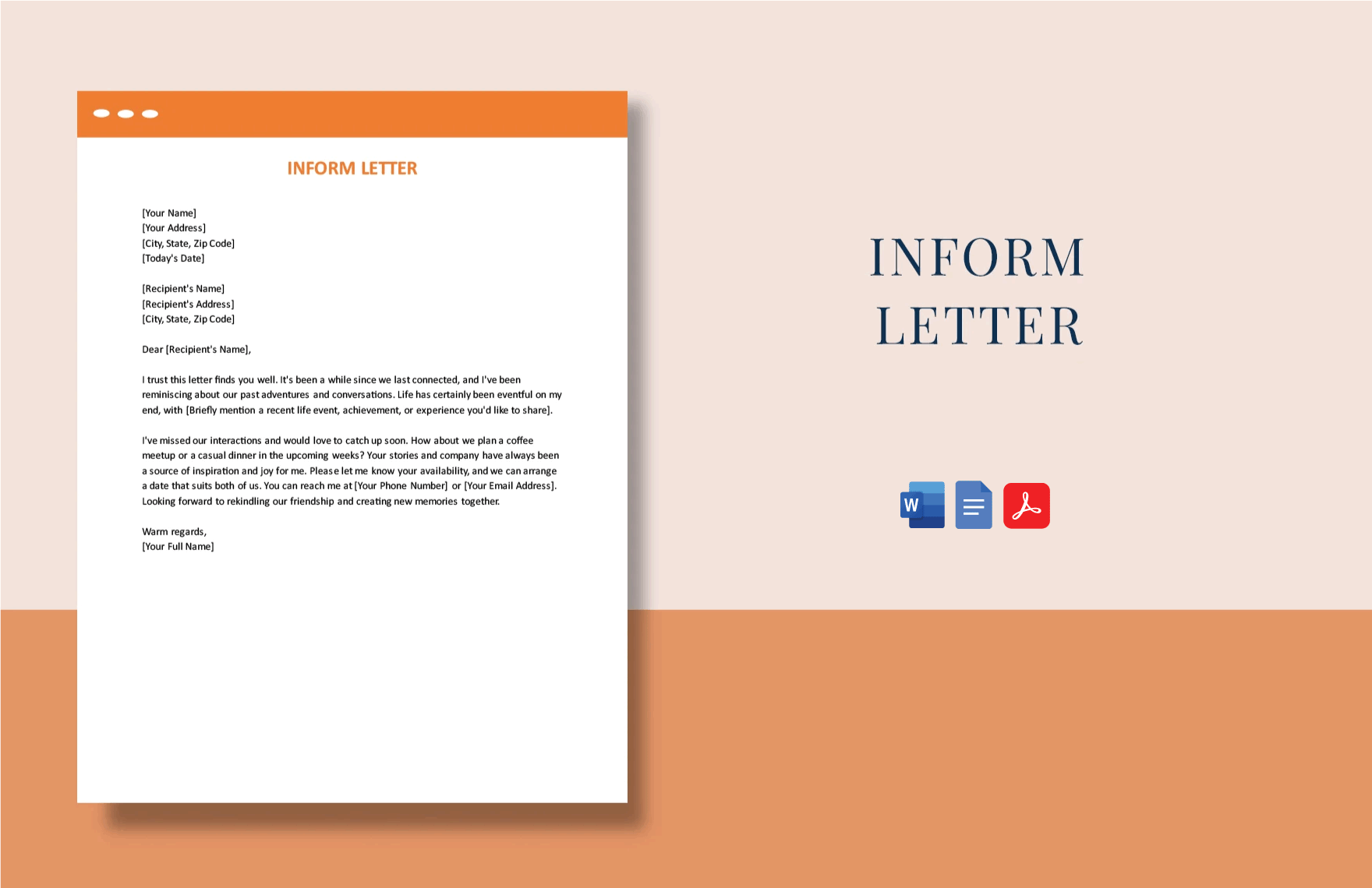 Inform Letter in Word, Google Docs, PDF