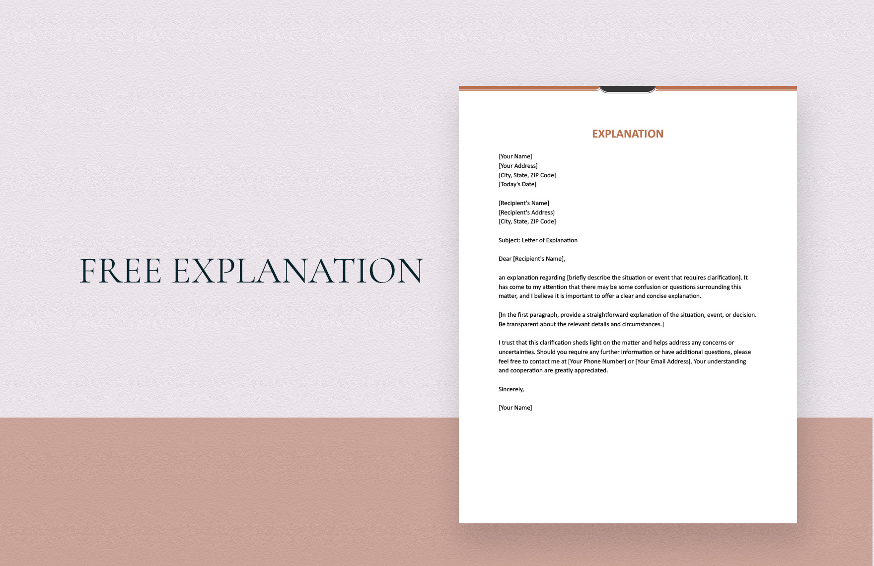 explanation letters in Word, Google Docs - Download | Template.net