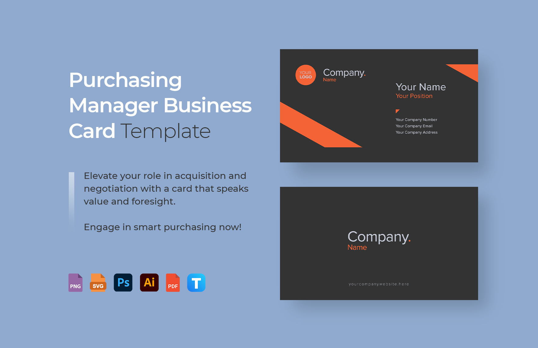 Purchasing Manager Business Card Template