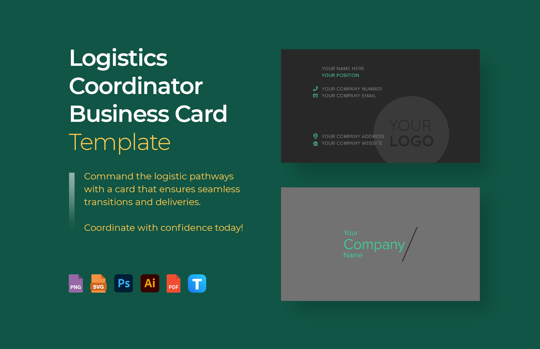 Logistics Coordinator Business Card Template