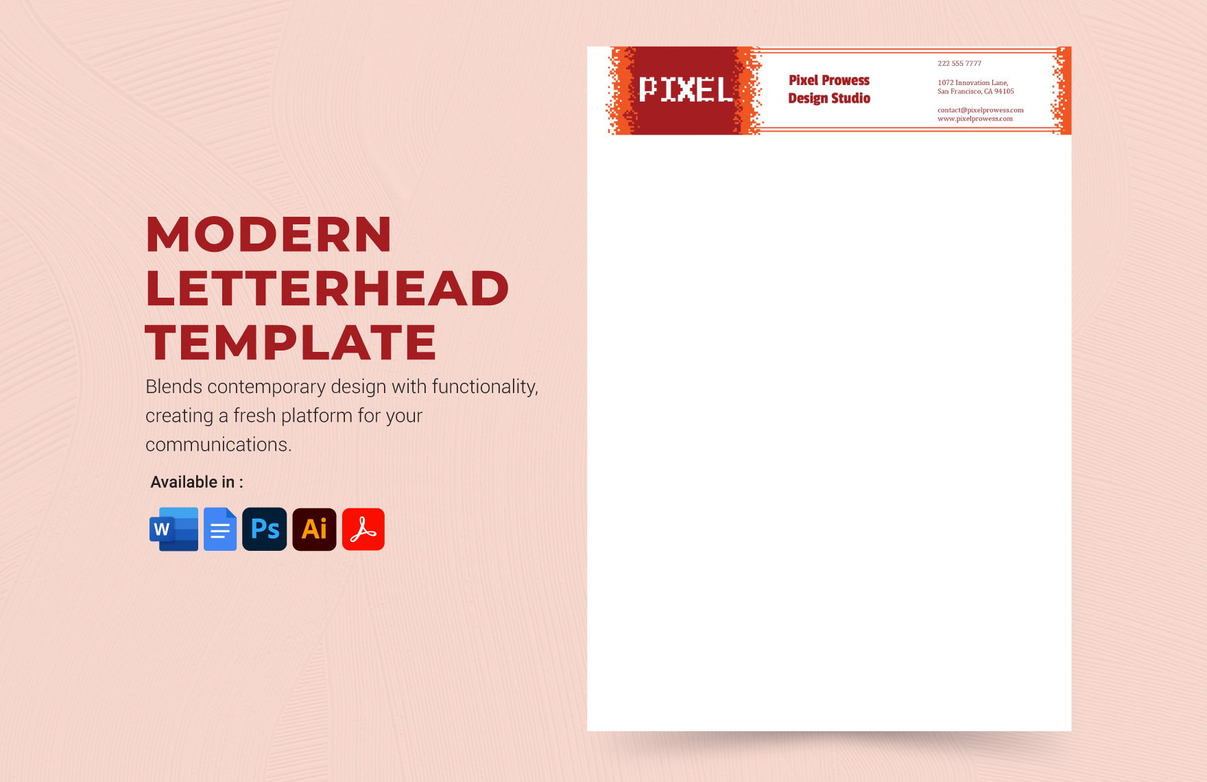 Free Modern Letterhead Template in Word, Google Docs, PDF, Illustrator, PSD