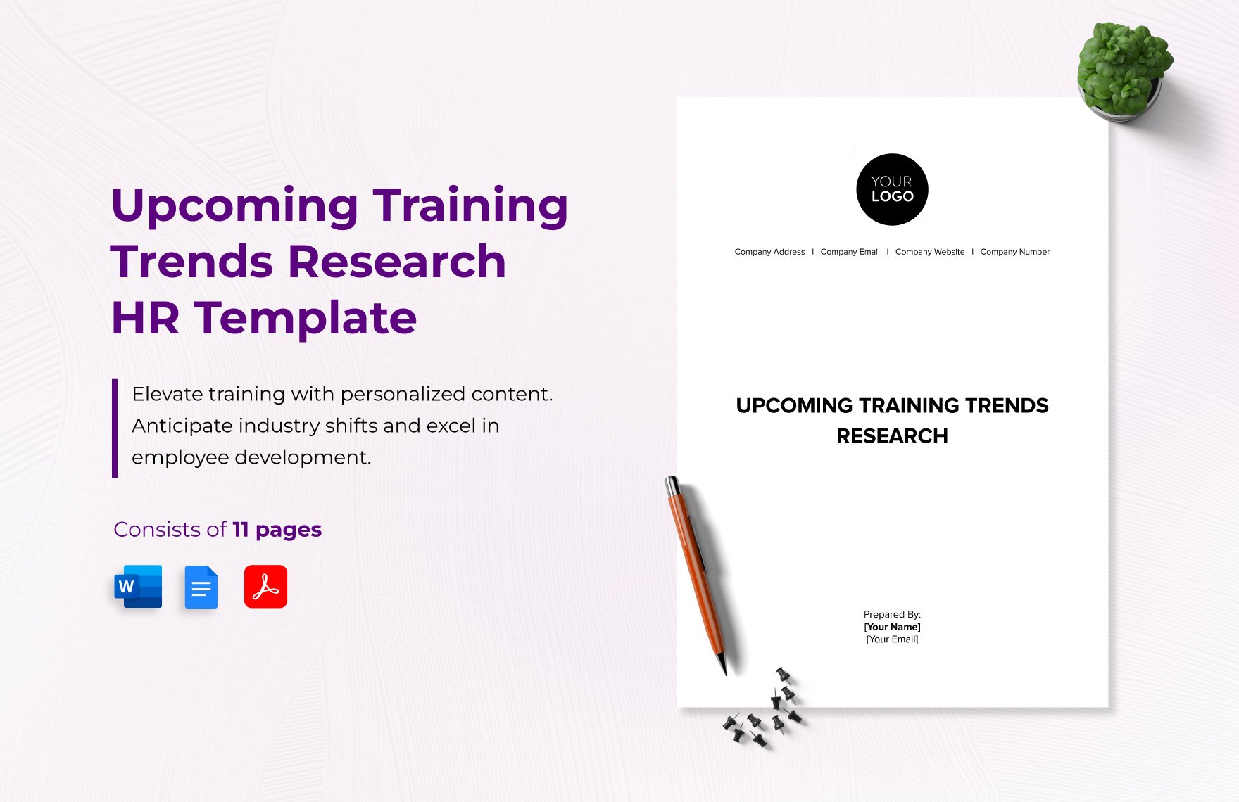 Upcoming Training Trends Research HR Template in Word, Google Docs, PDF
