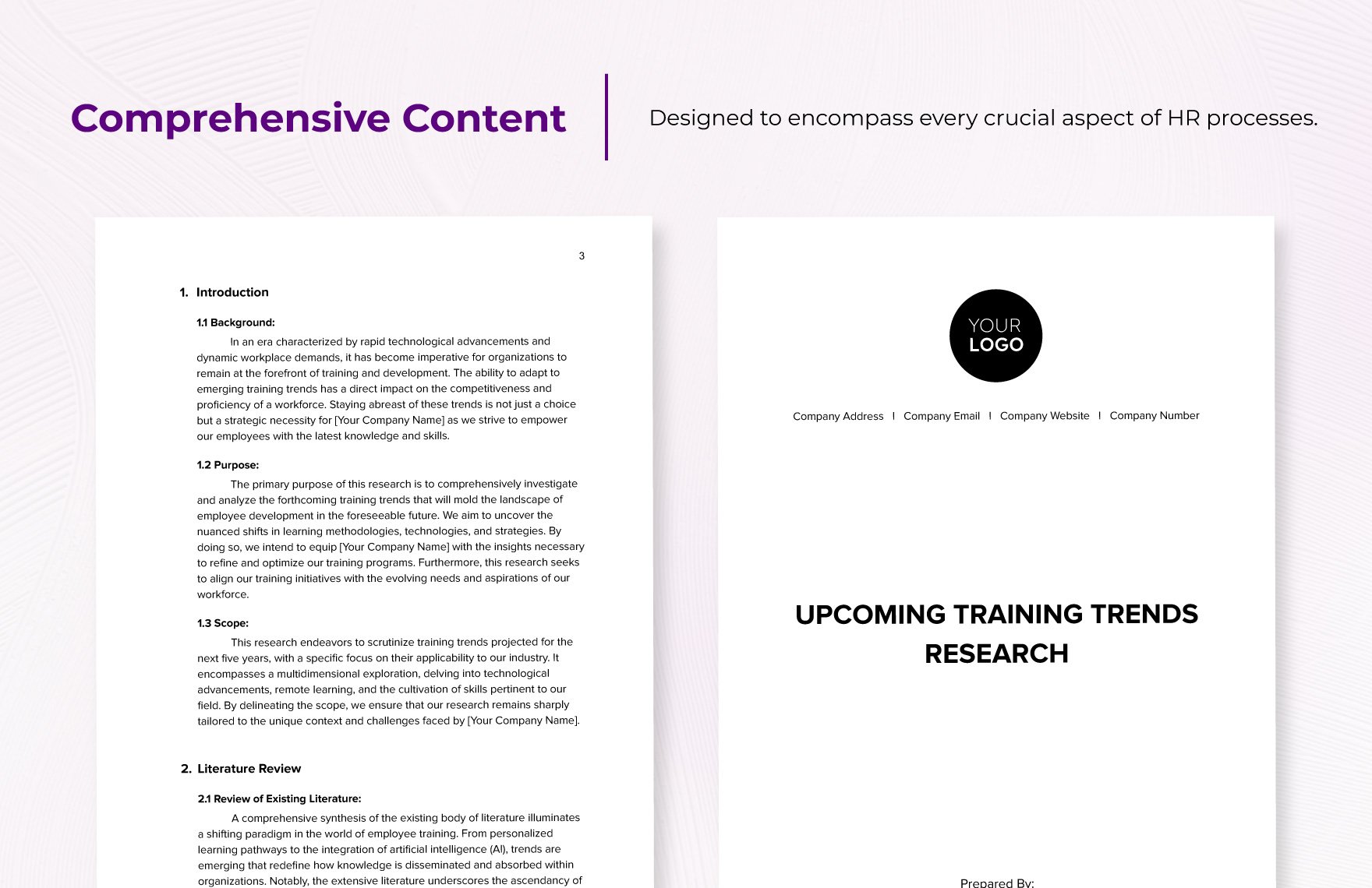 Upcoming Training Trends Research HR Template
