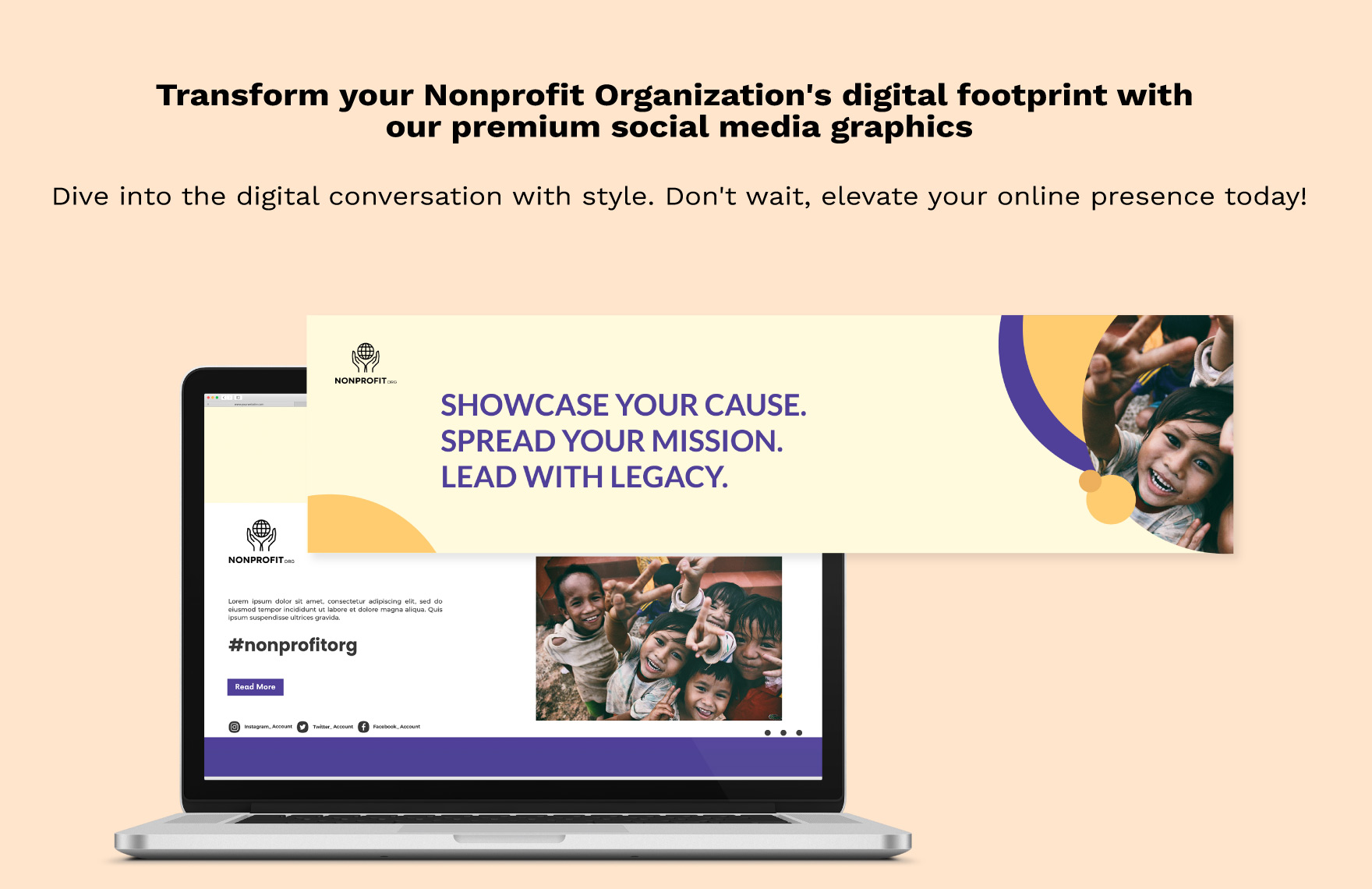 Nonprofit Organization Website Header Template