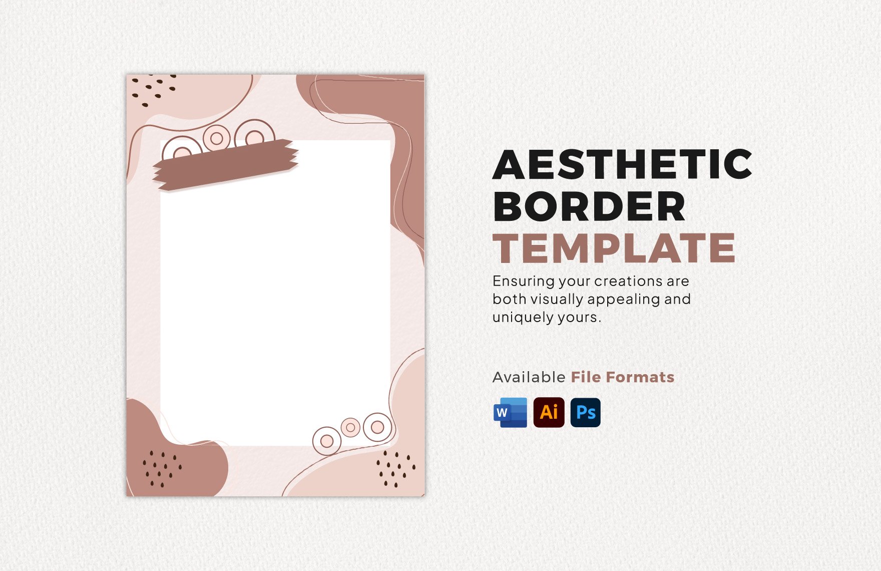 Aesthetic Border Template in Word, Illustrator, PSD