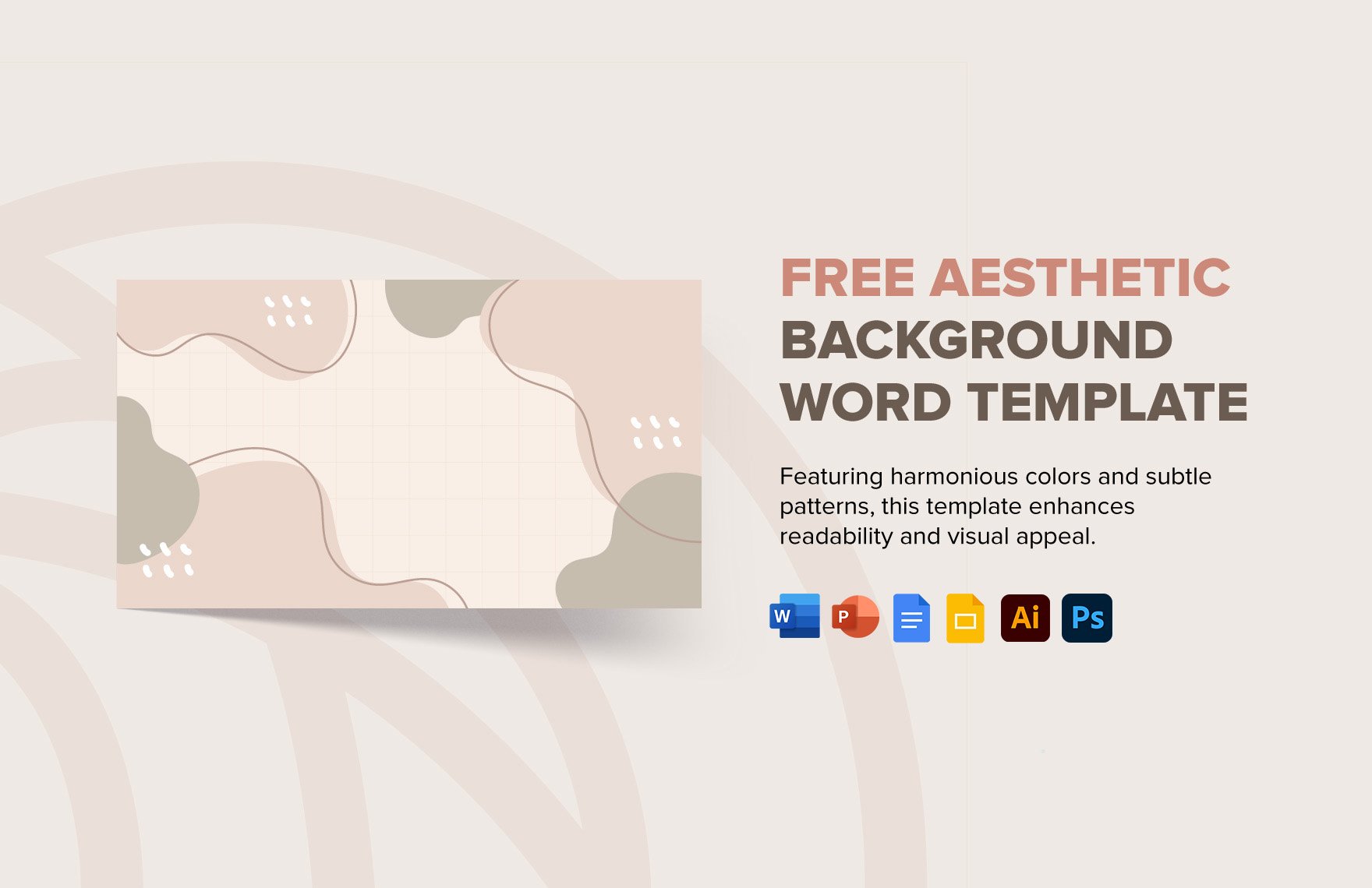 Aesthetic Background Word Template