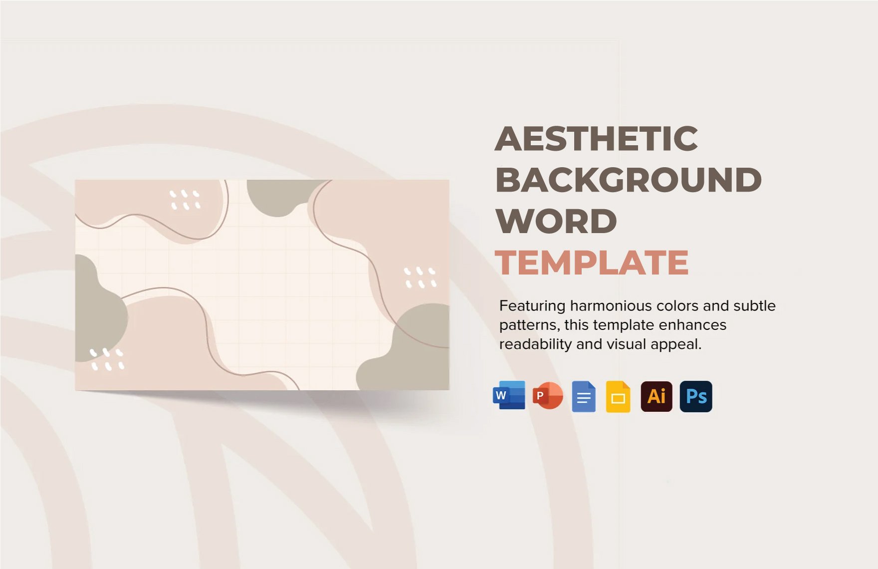 Aesthetic Background Word Template