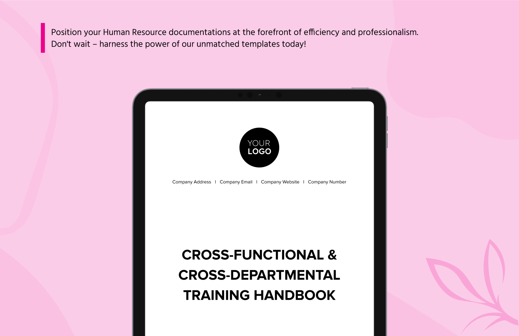 Cross-functional & Cross-departmental Training Handbook HR Template