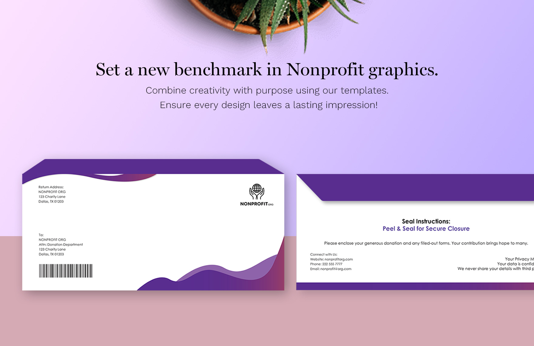 Nonprofit Organization Reply Envelope Template