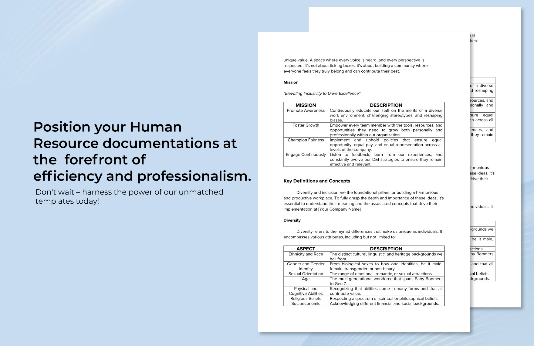 Diversity and Inclusion Training Handbook HR Template