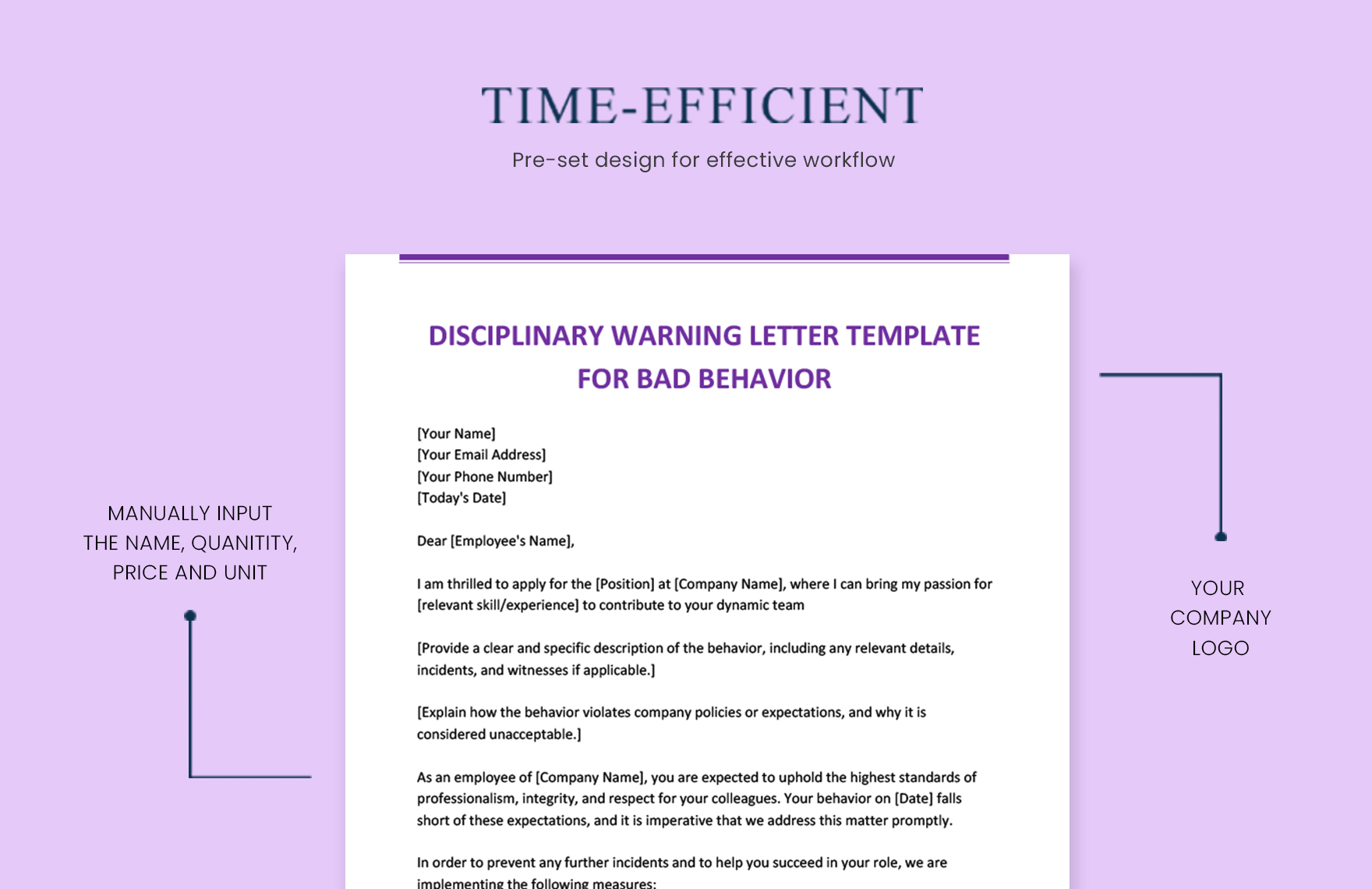Disciplinary Warning Letter Template for Bad Behavior