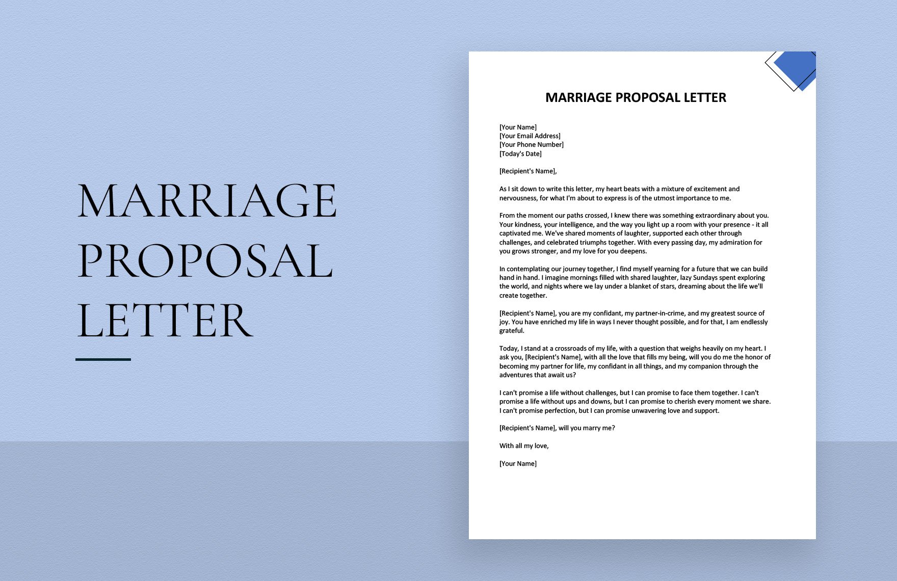 Marriage Proposal Letter in Word, Google Docs