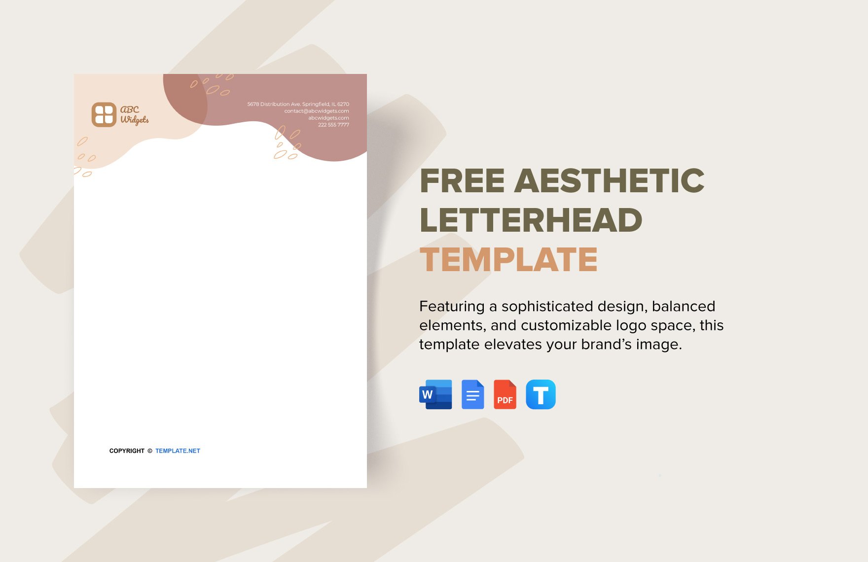 Free Aesthetic Letterhead Template in Word, Google Docs, PDF