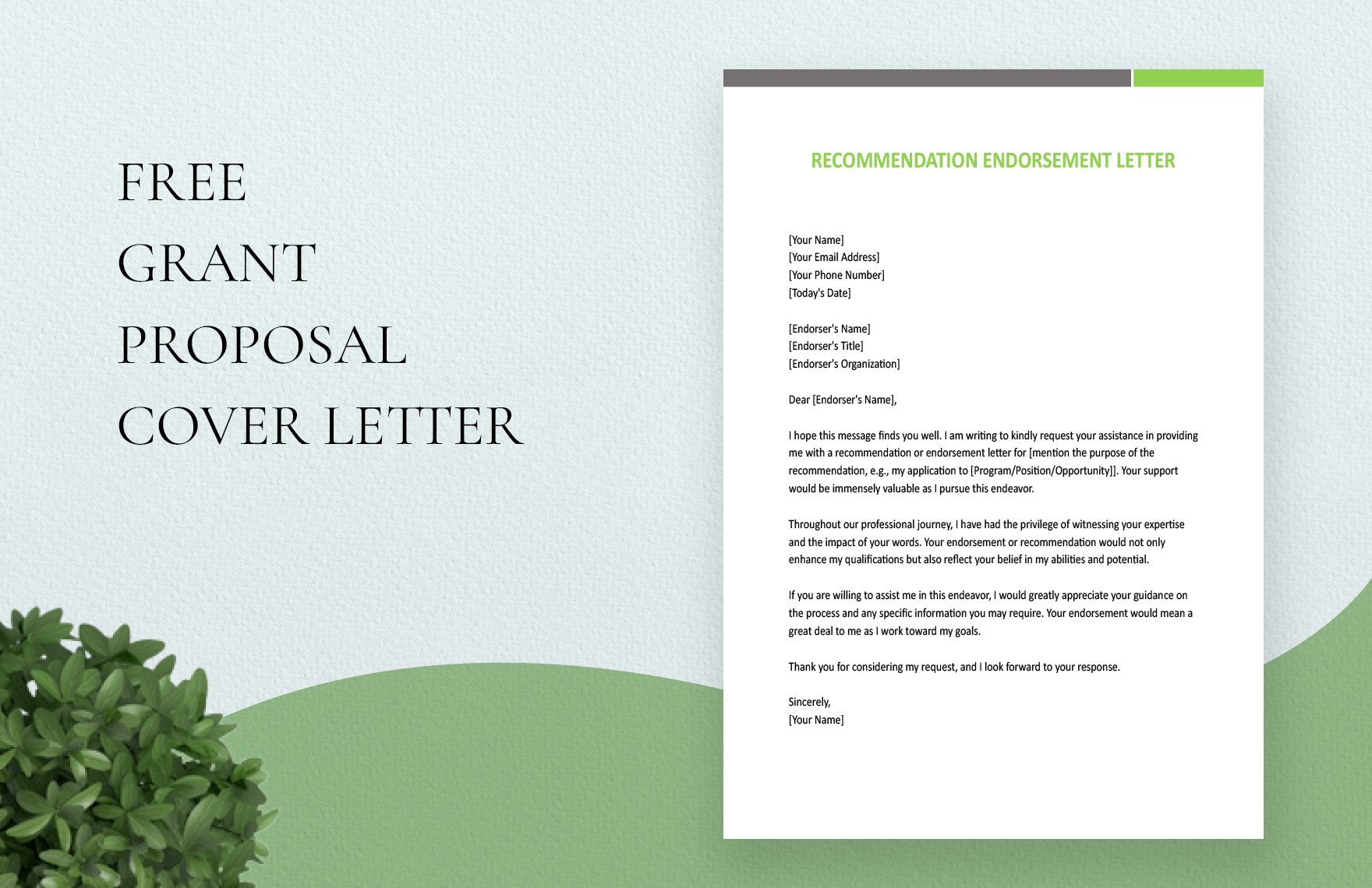 Recommendation Endorsement Letter