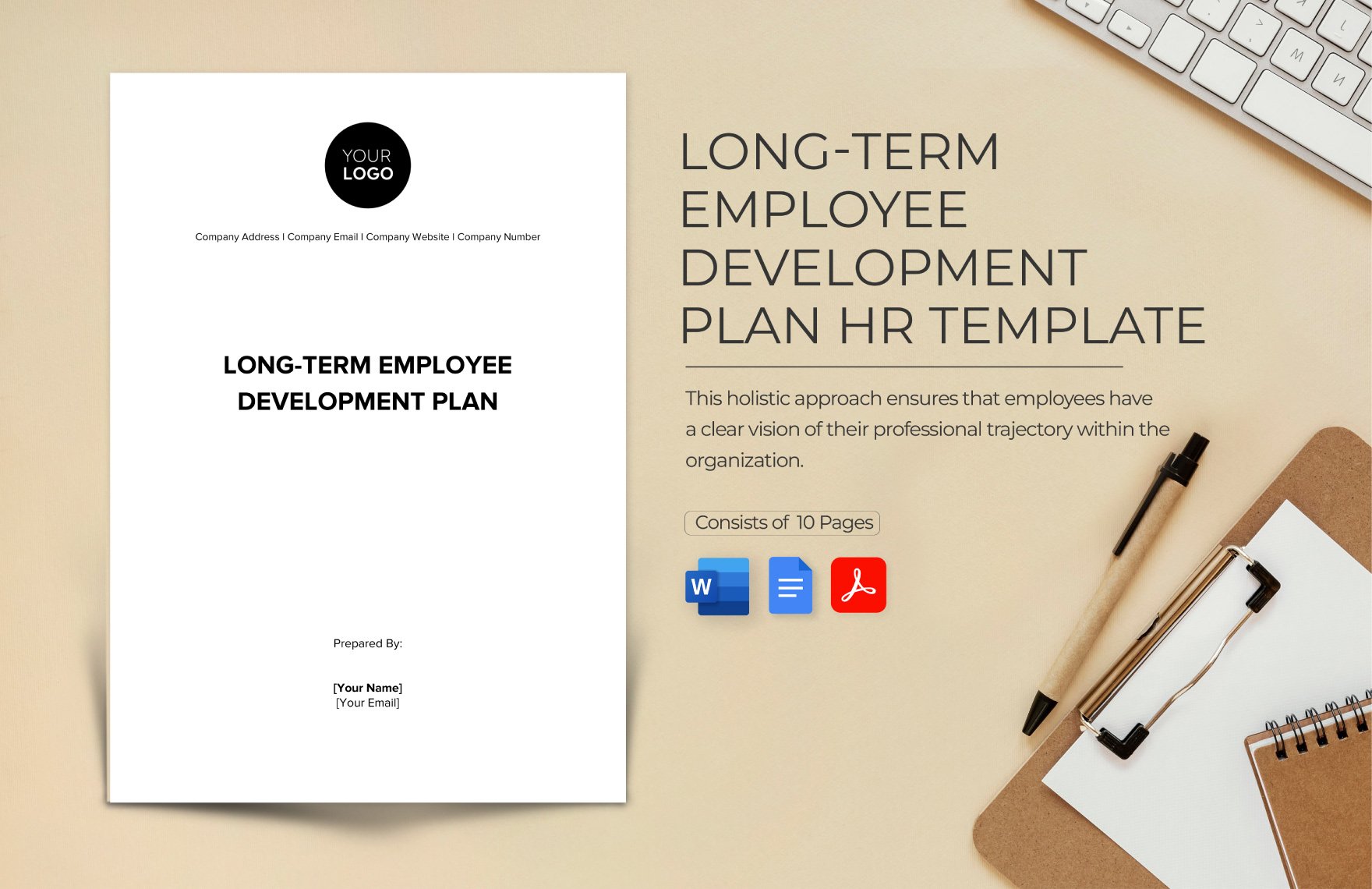 Long-term Employee Development Plan HR Template in Word, Google Docs, PDF