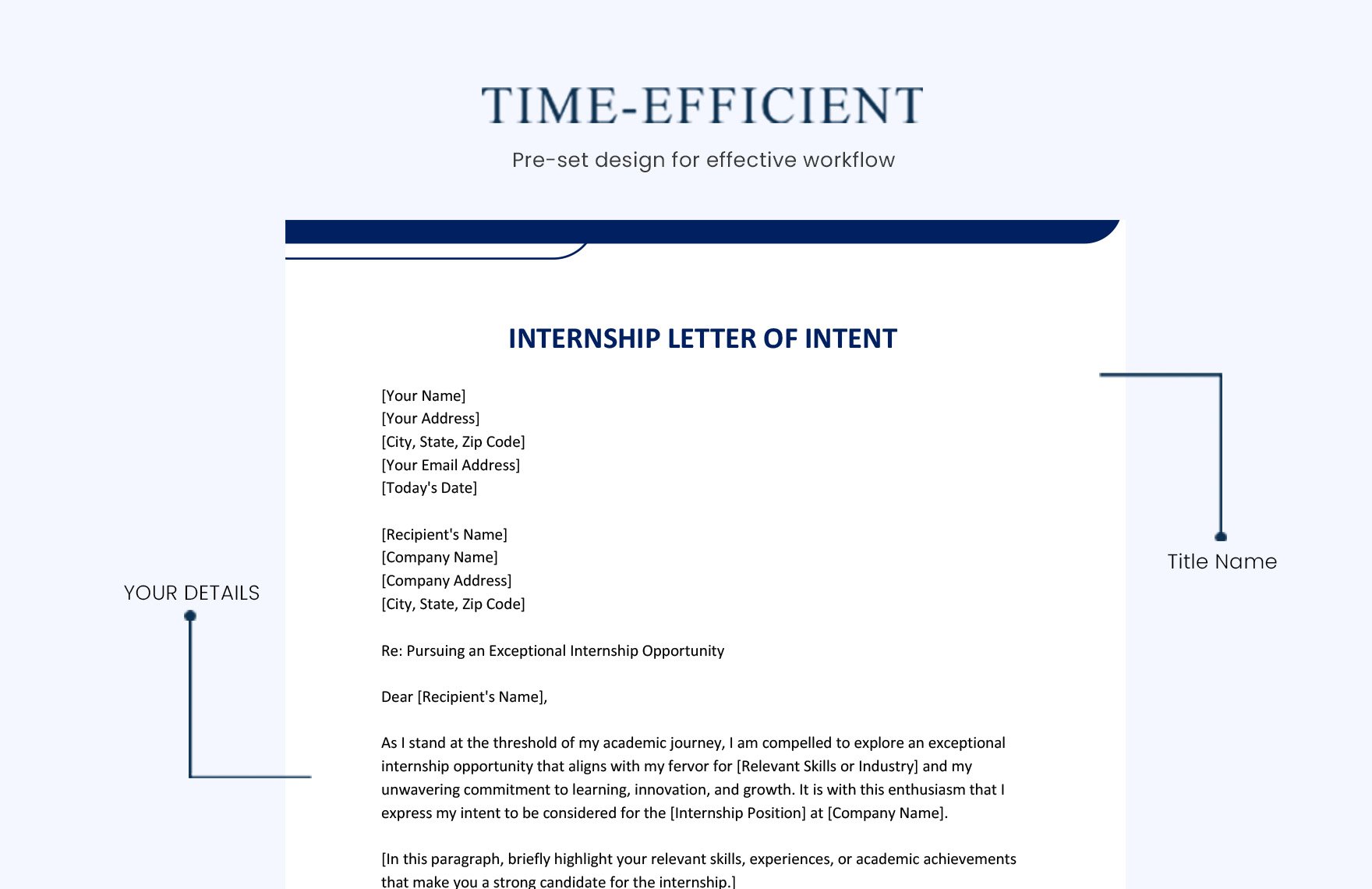 Internship Letter of Intent in Word, Google Docs Download