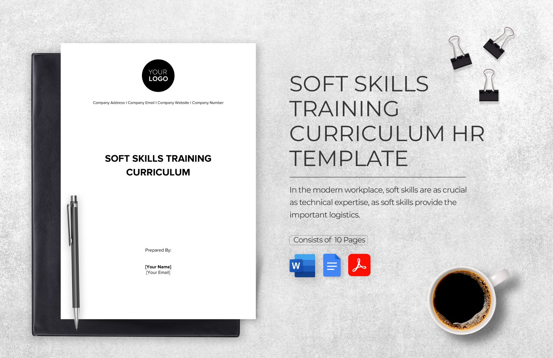 Soft Skills Training Curriculum HR Template in Word, Google Docs, PDF