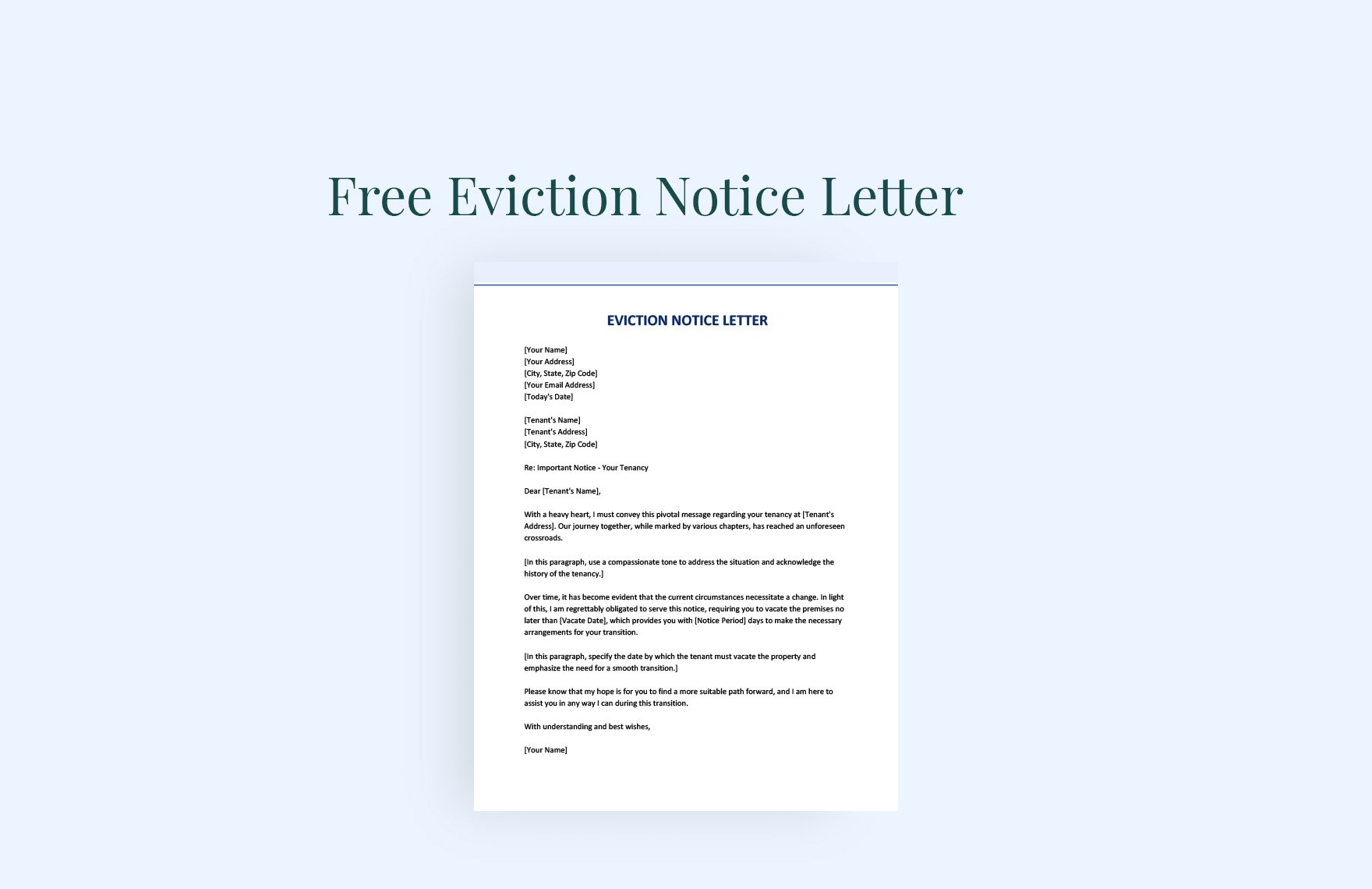 Eviction Notice Letter in Word, Google Docs