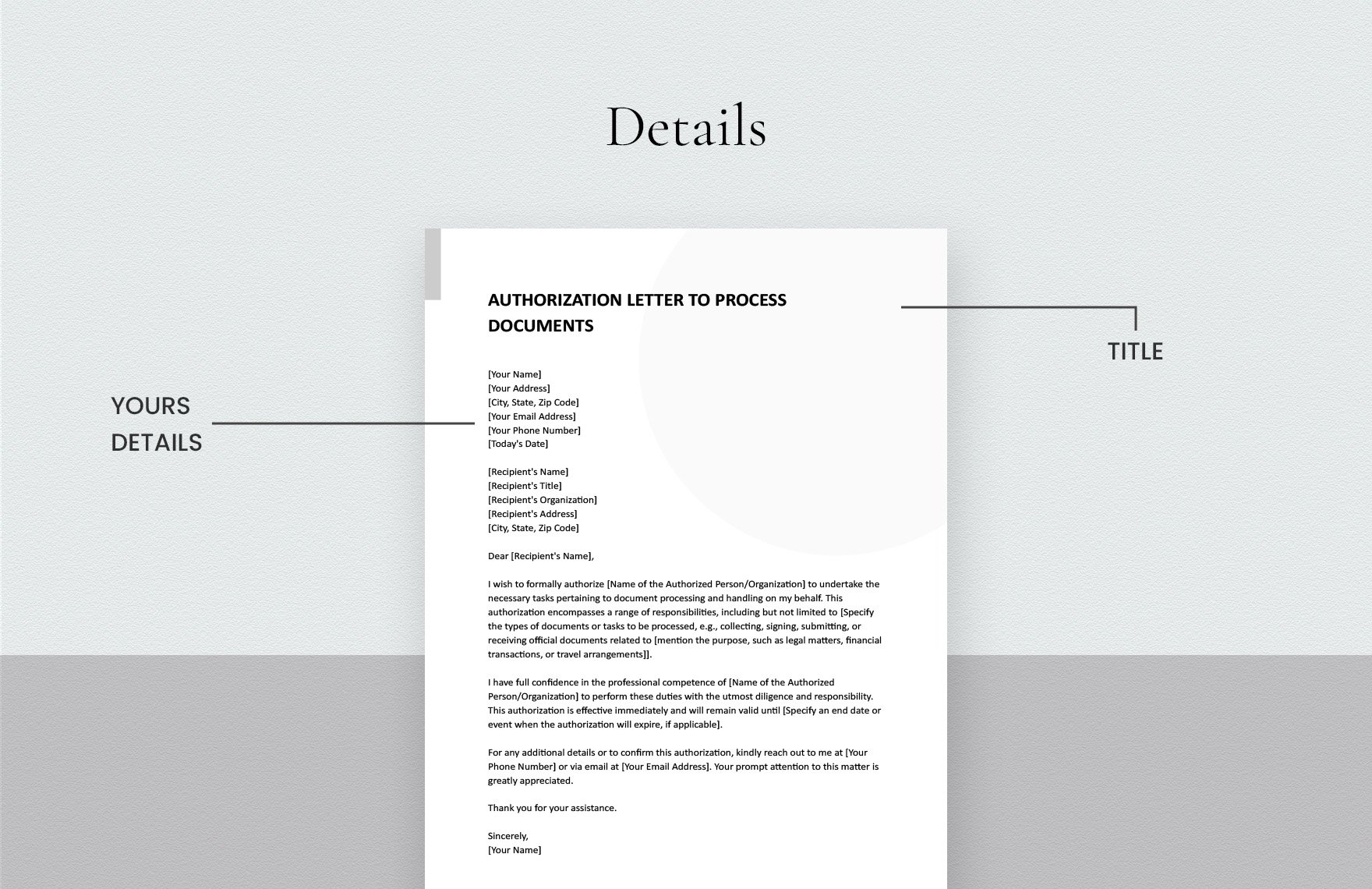 Authorization Letter To Process Documents
