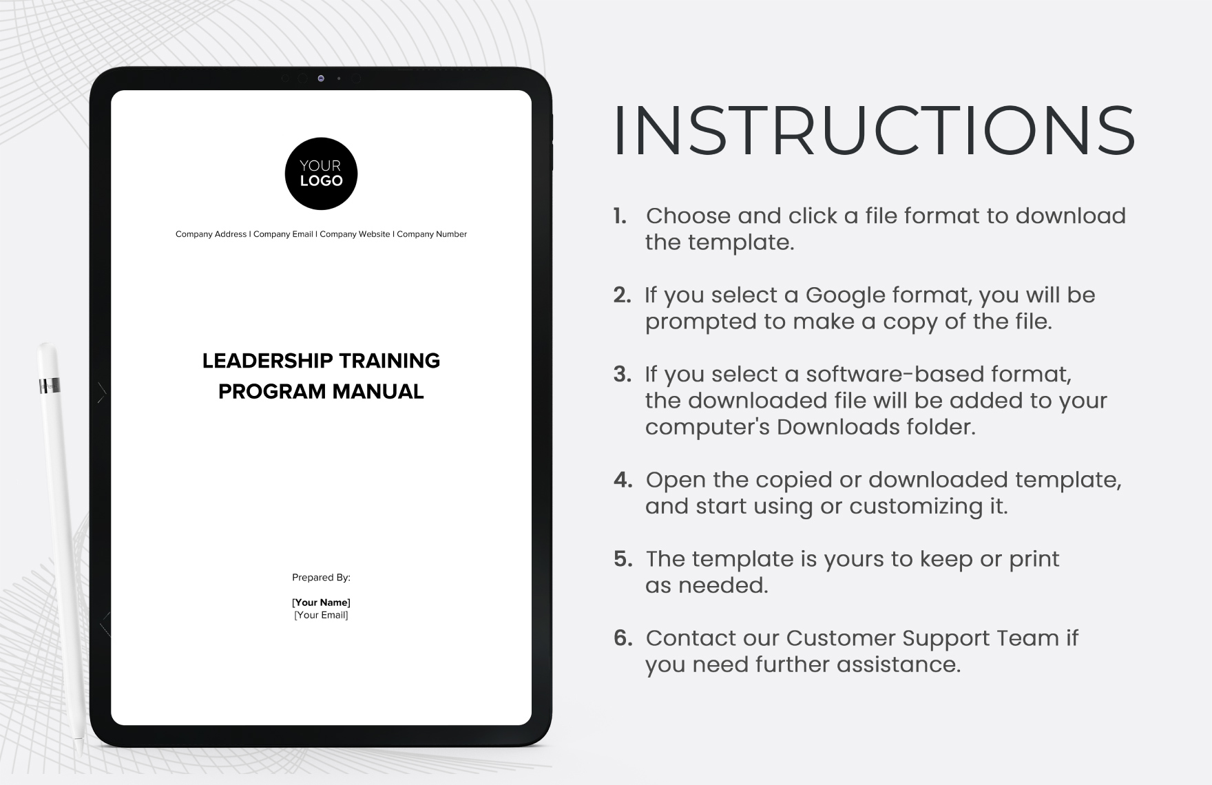 Leadership Training Program Manual HR Template