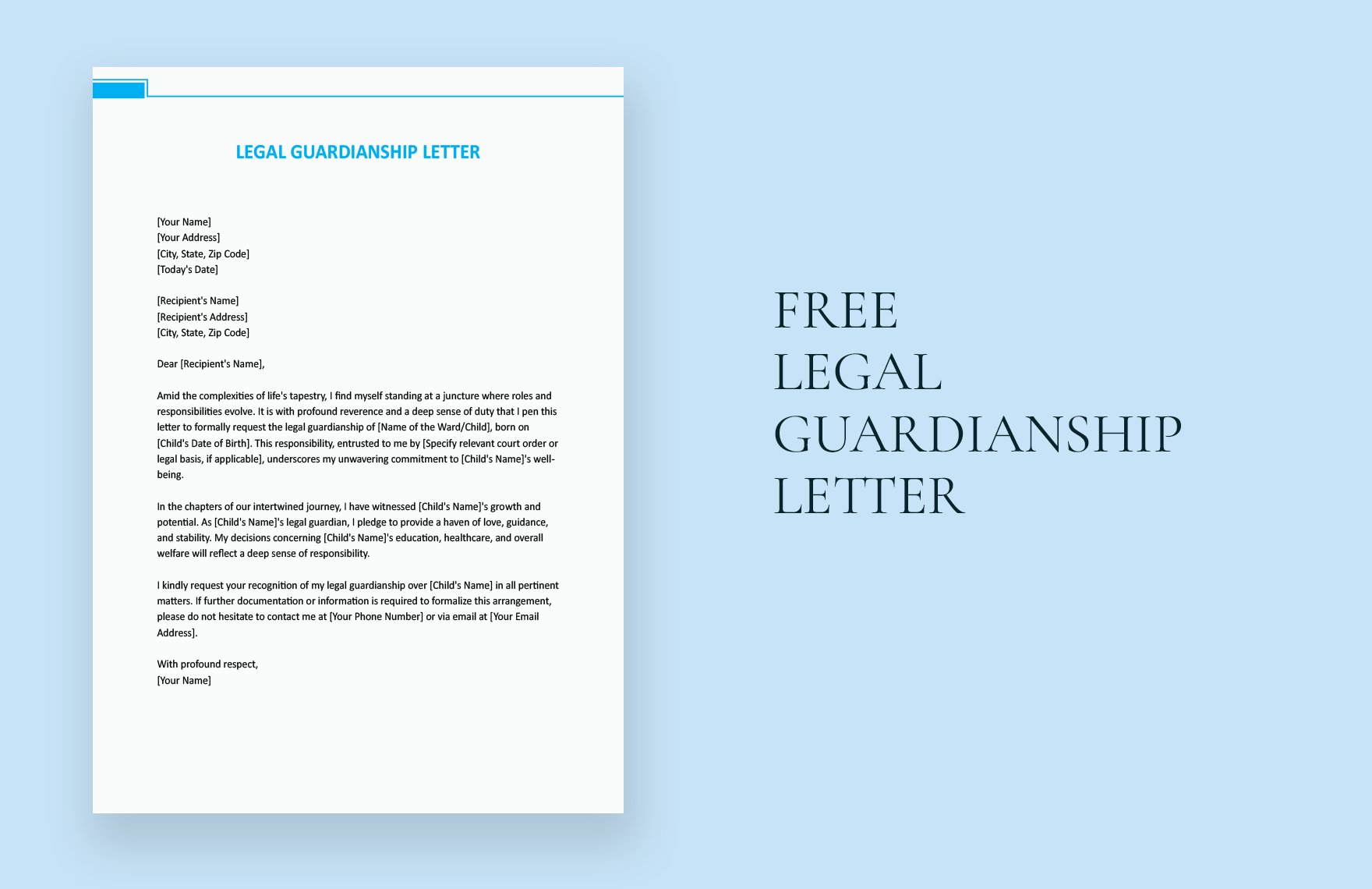 Legal Guardianship Letter