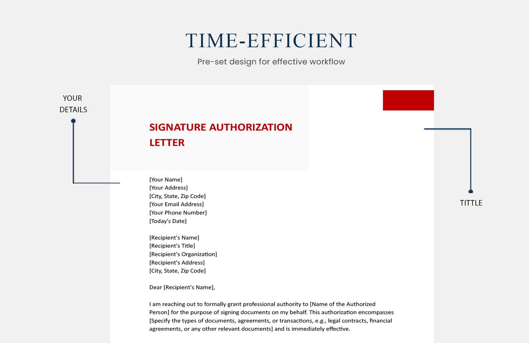Signature Authorization Letter