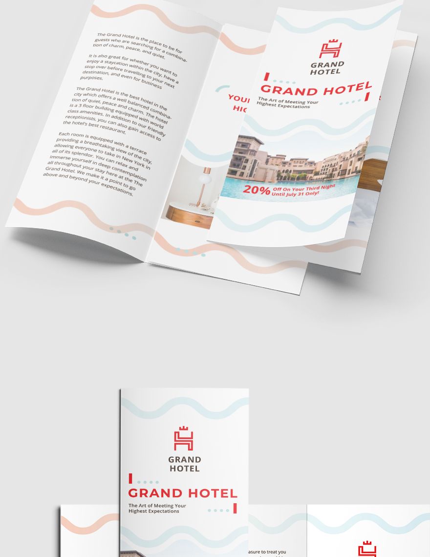 Grand Hotel Tri-Fold Brochure Template