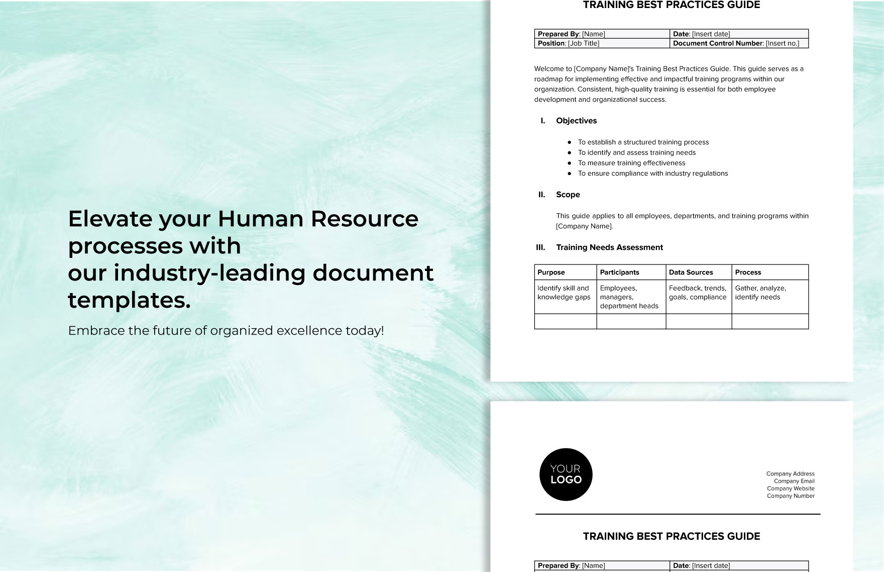 Training Best Practices Guide HR Template