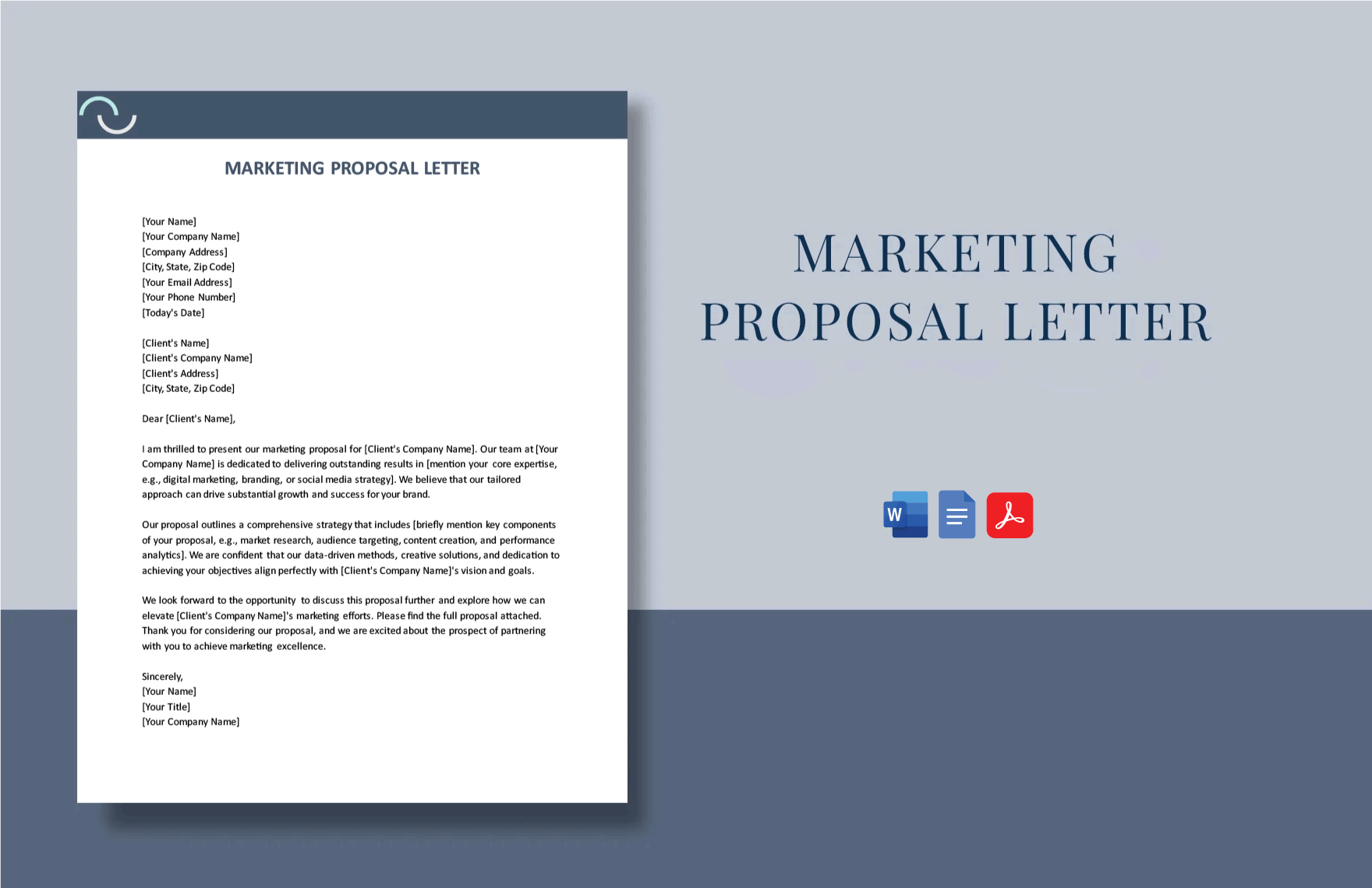 Marketing Proposal Letter in Word, Google Docs, PDF