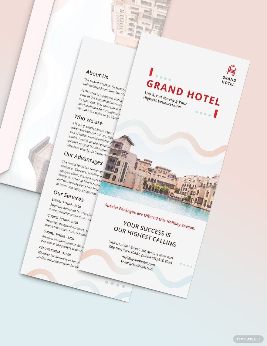 Grand Hotel DL Card Template