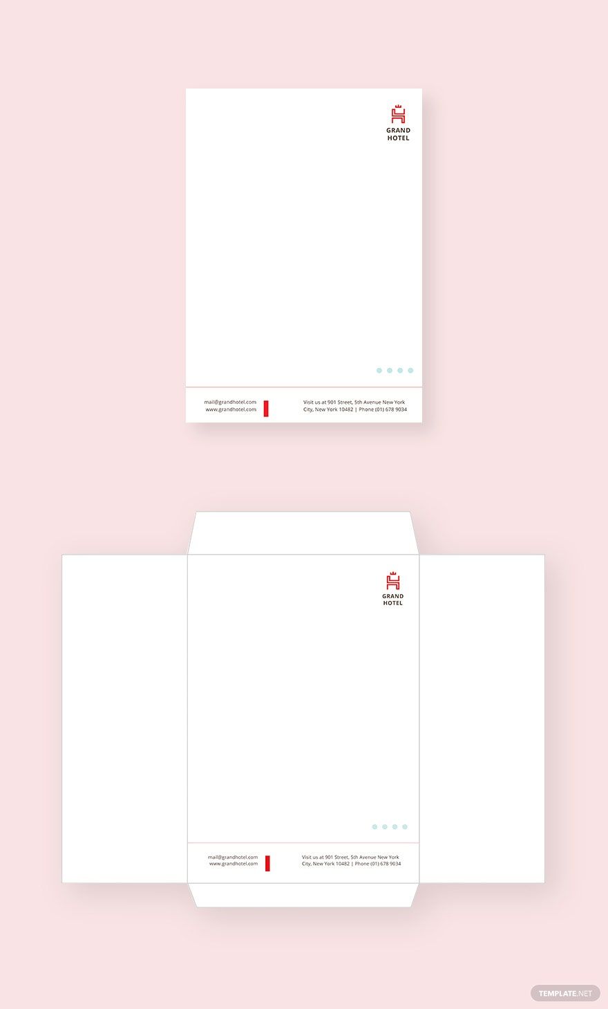 Grand Hotel Envelope Template