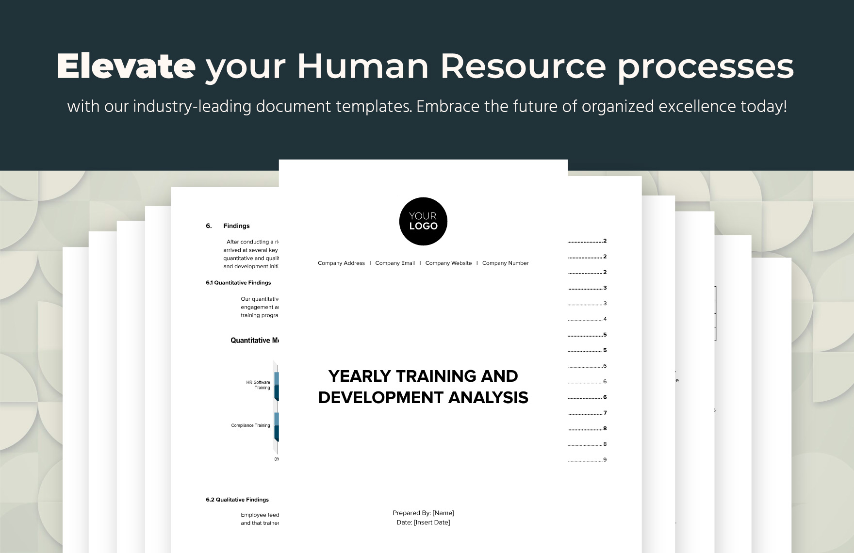 Yearly Training and Development Analysis HR Template