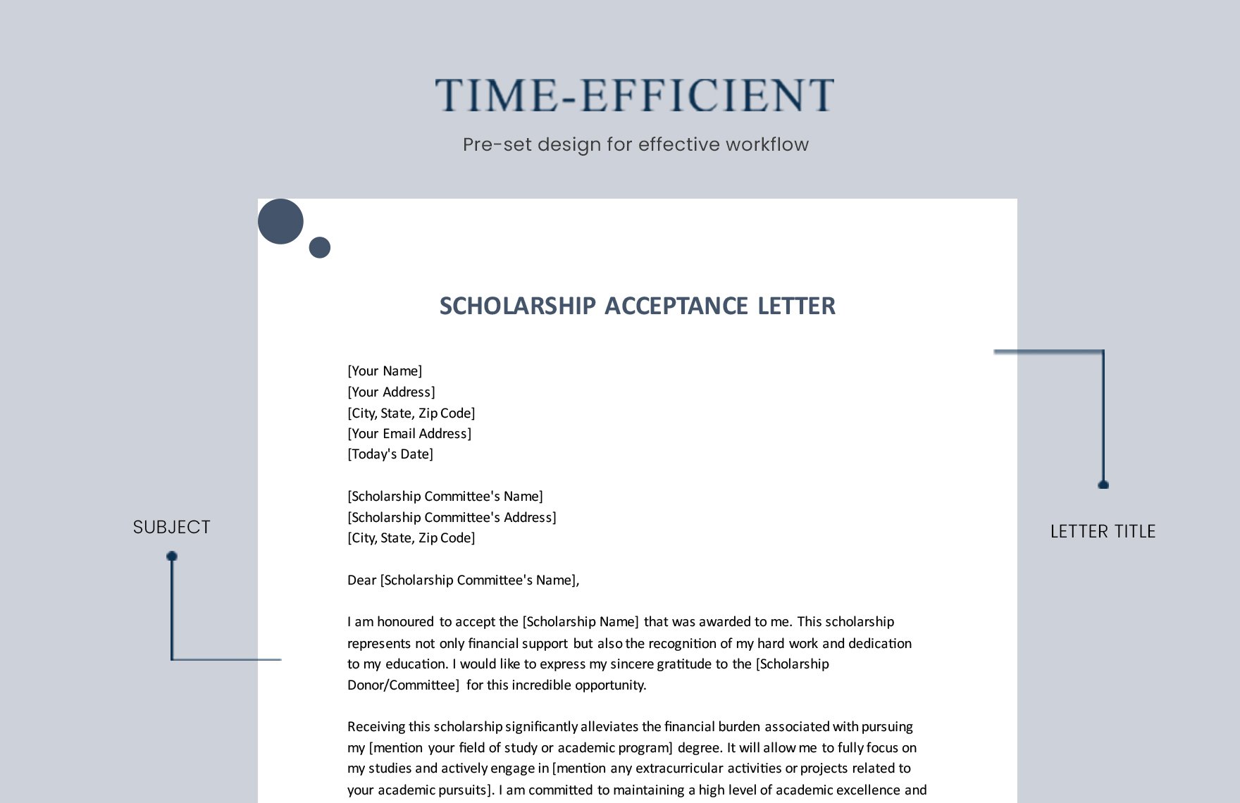 Scholarship Acceptance Letter