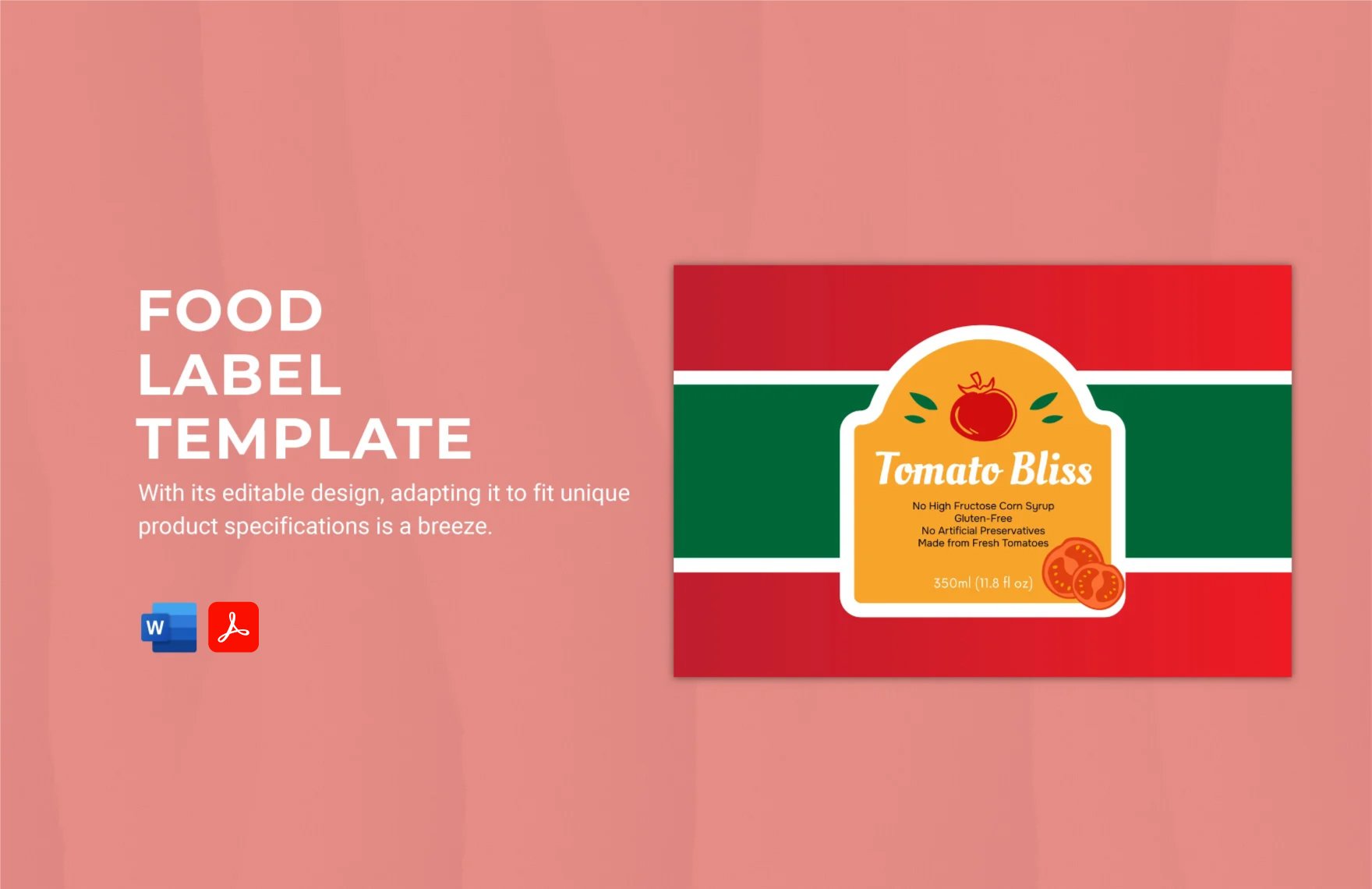 Food Label Template in Word, PDF