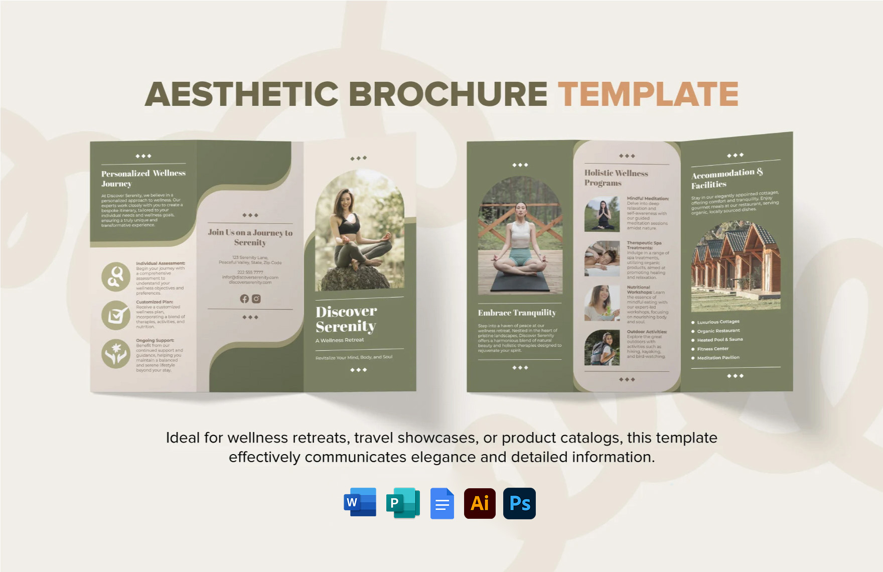 Aesthetic Brochure Template in Word, Google Docs, Illustrator, PSD, Publisher