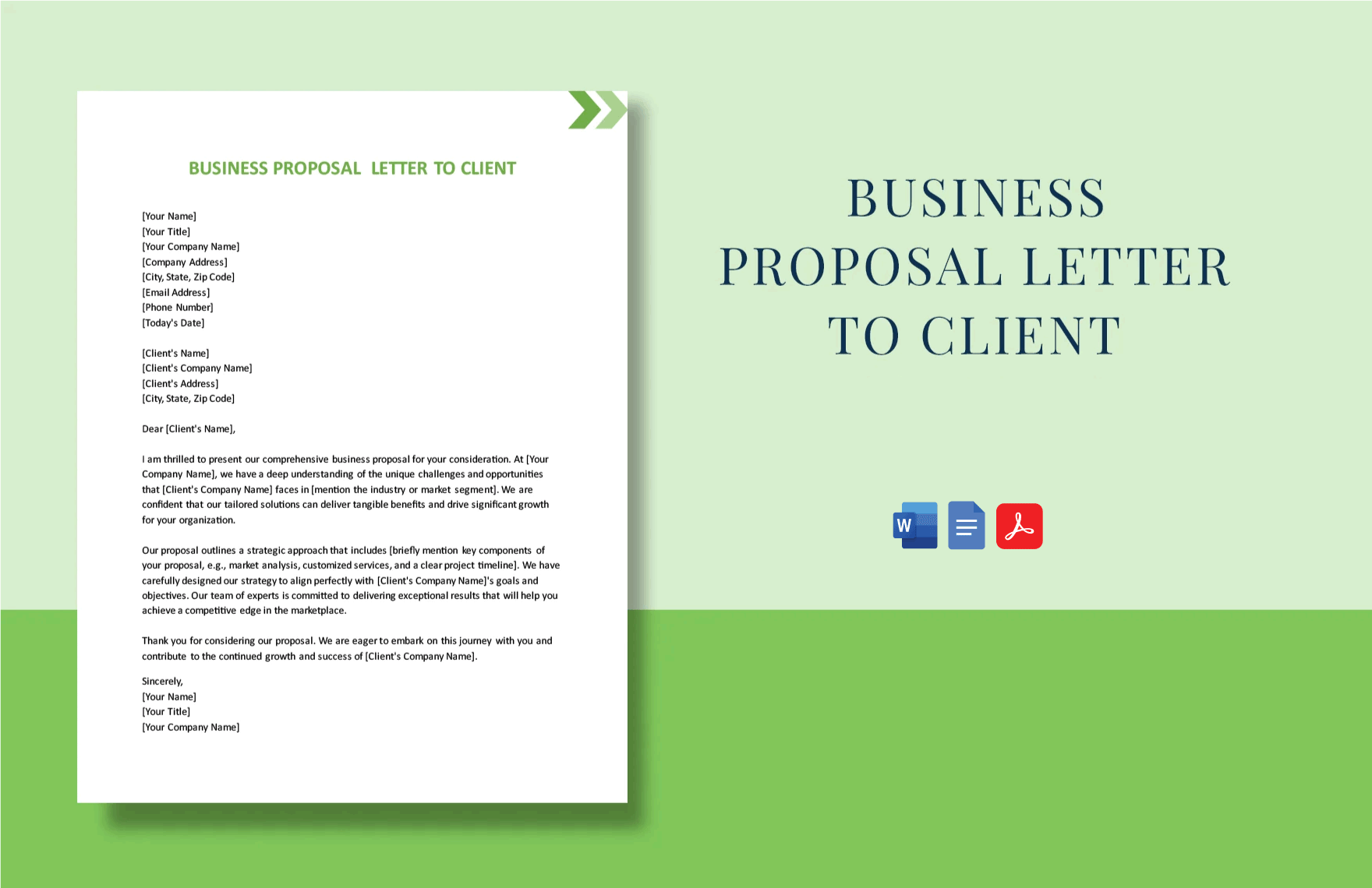 Free Business Proposal Letter To Client