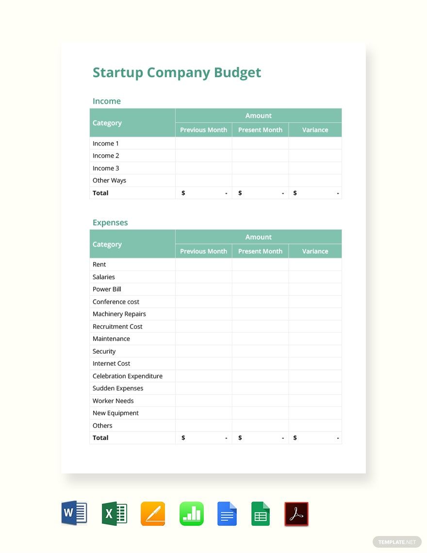 2023 Budget Template Power up Your Startup Finances