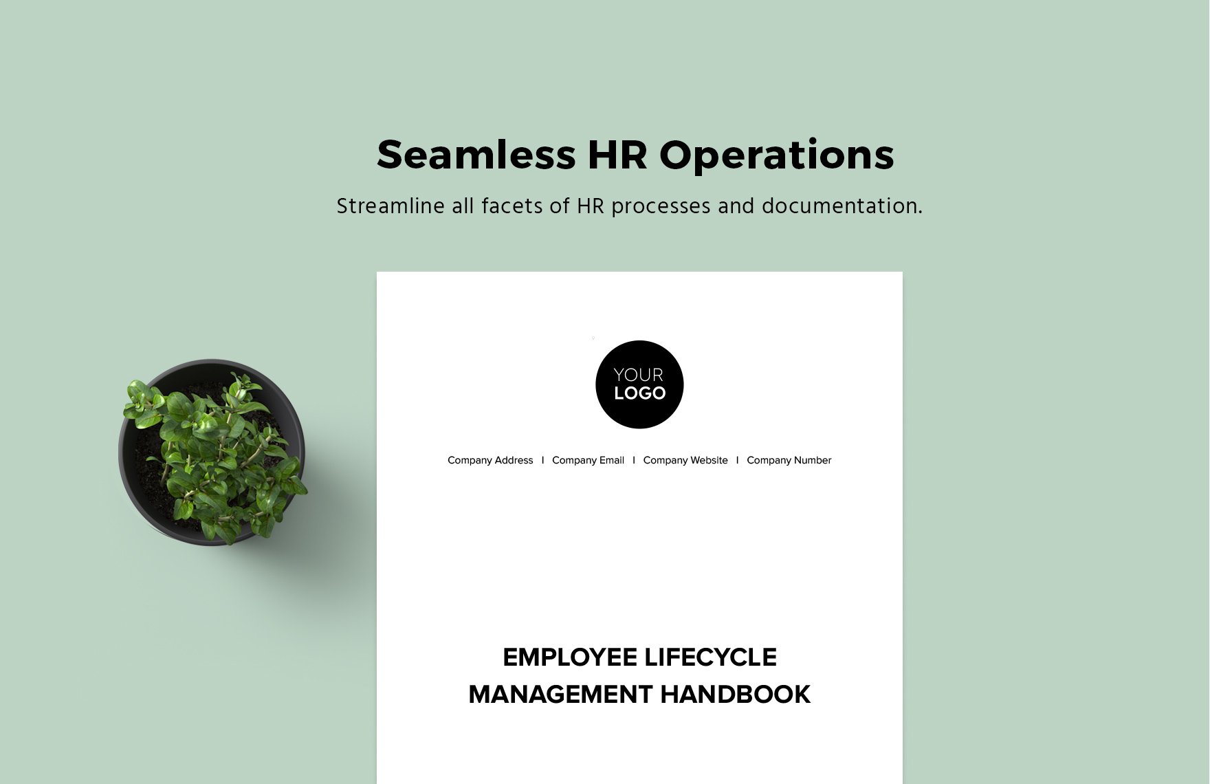 Employee Lifecycle Management Handbook HR Template