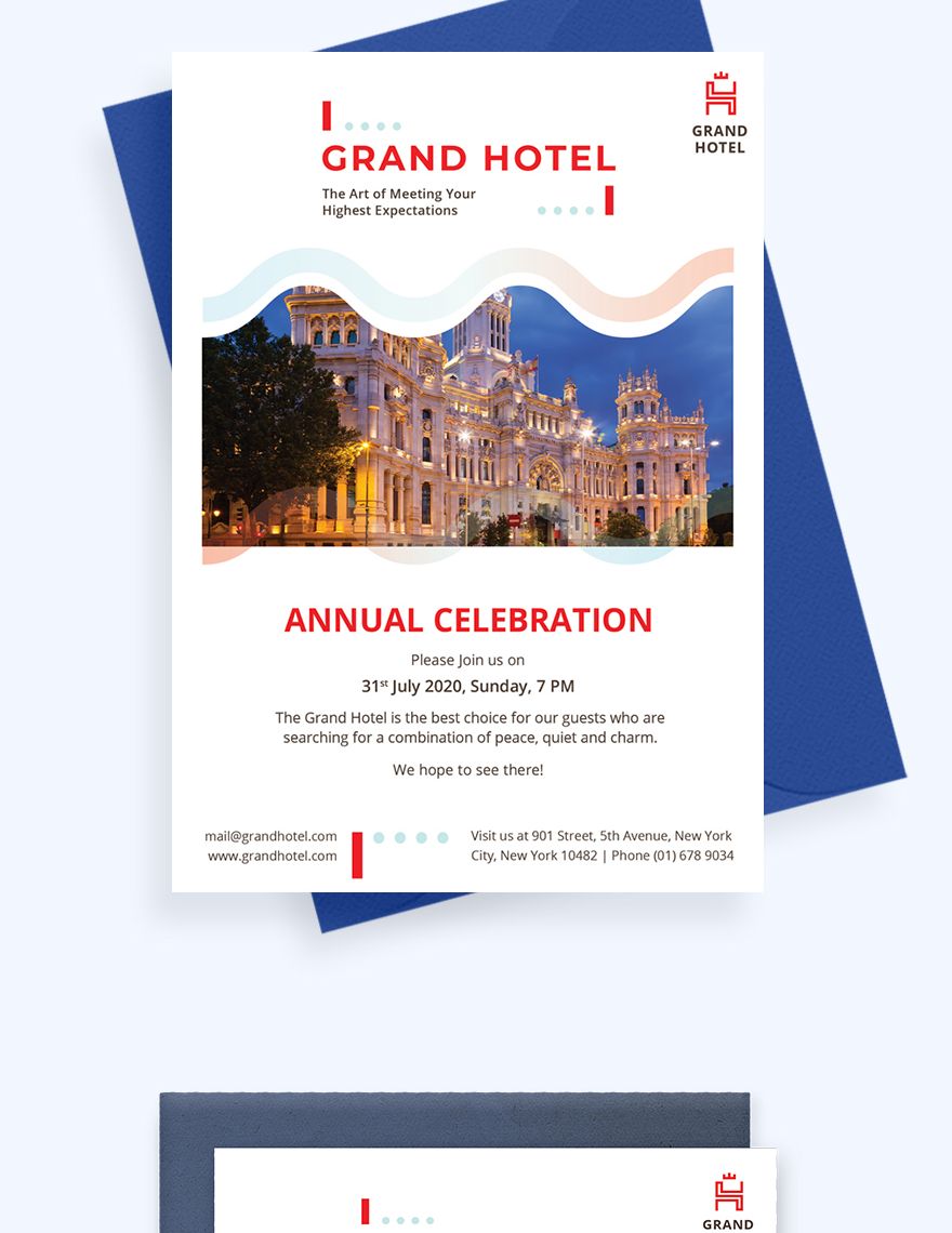 Grand Hotel Invitation Template