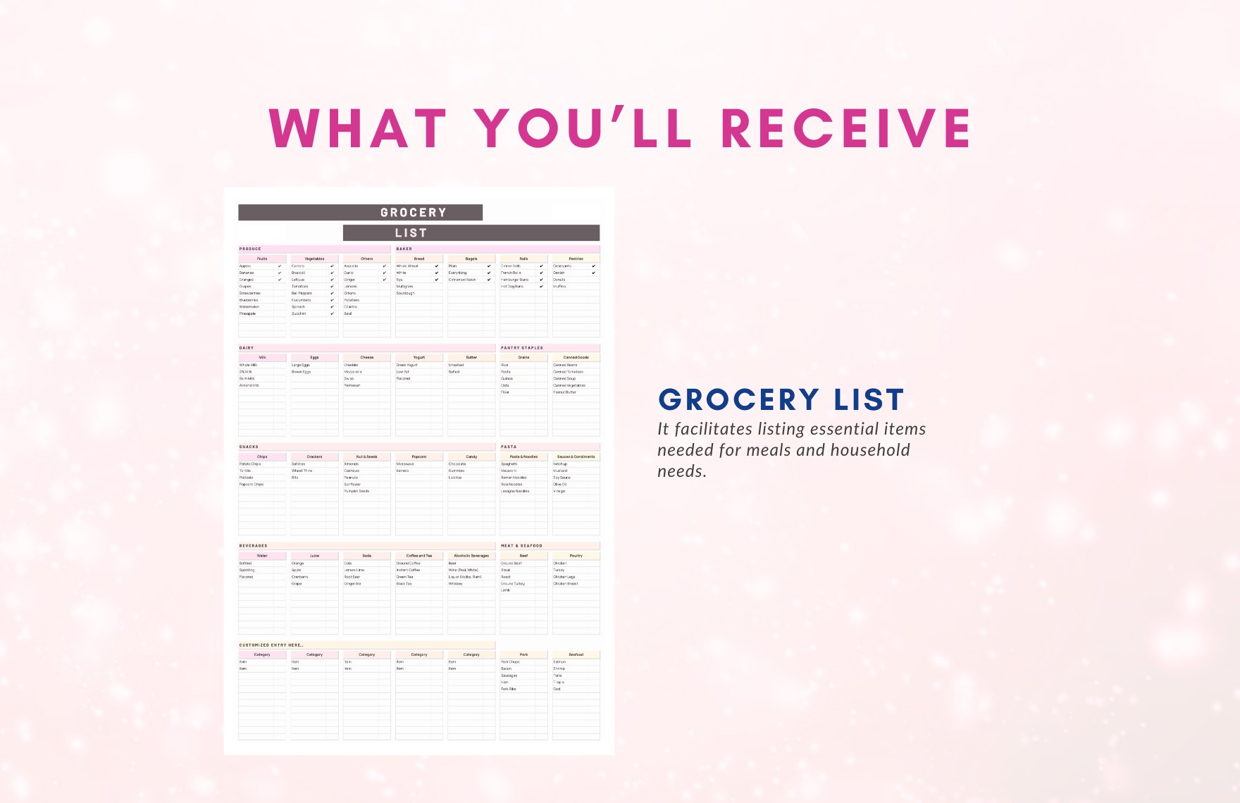 Grocery List Template