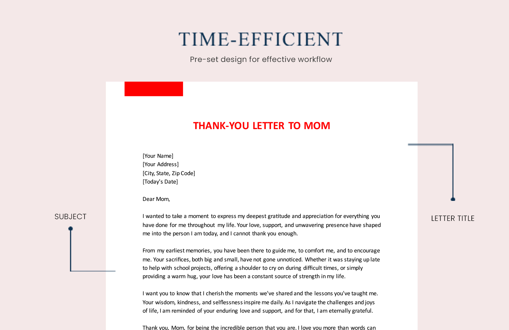 Thank-You Letter to Mom