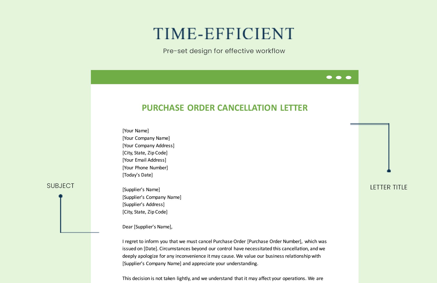 Purchase Order Cancellation Letter