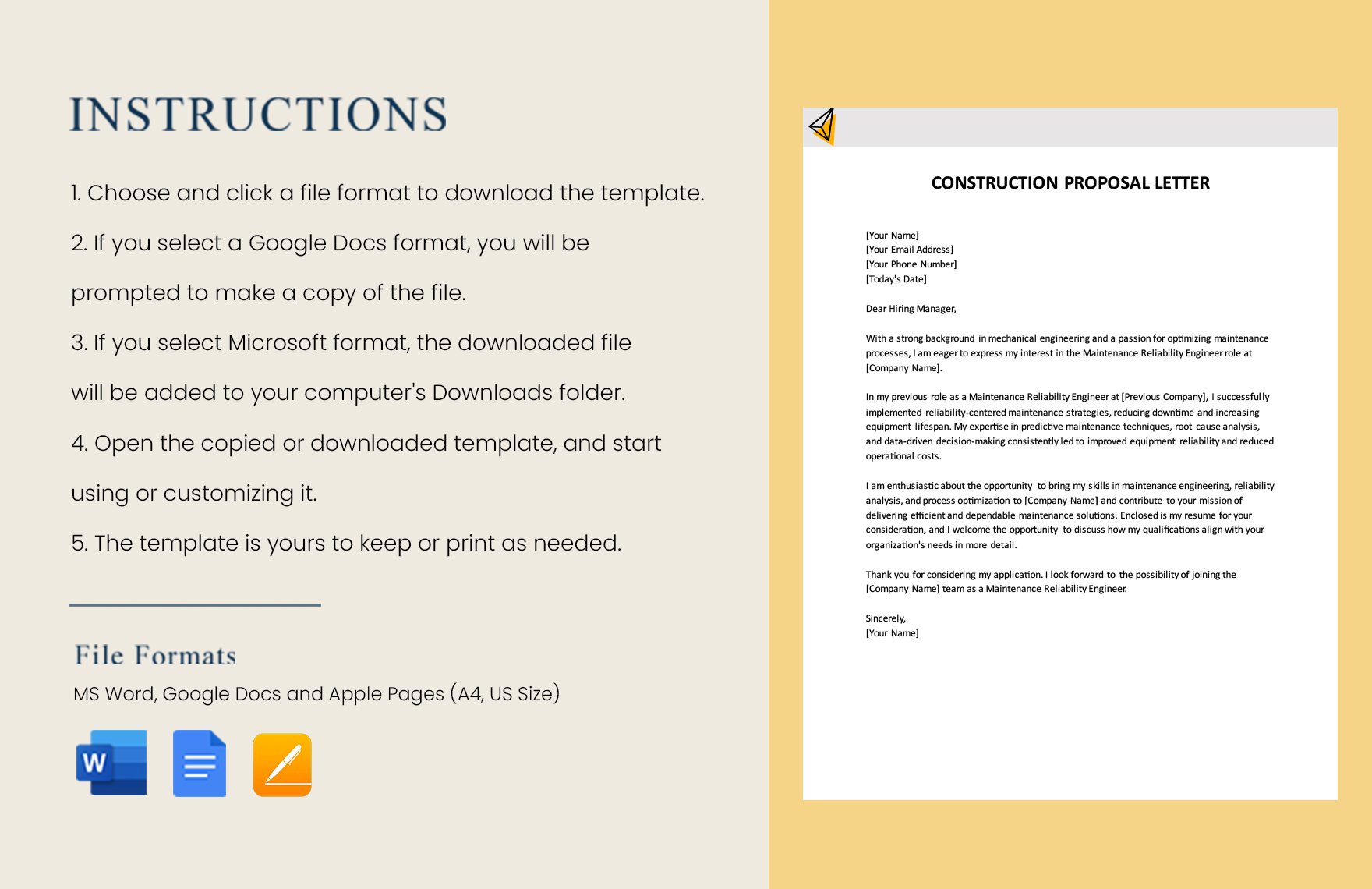 Construction Proposal Letter