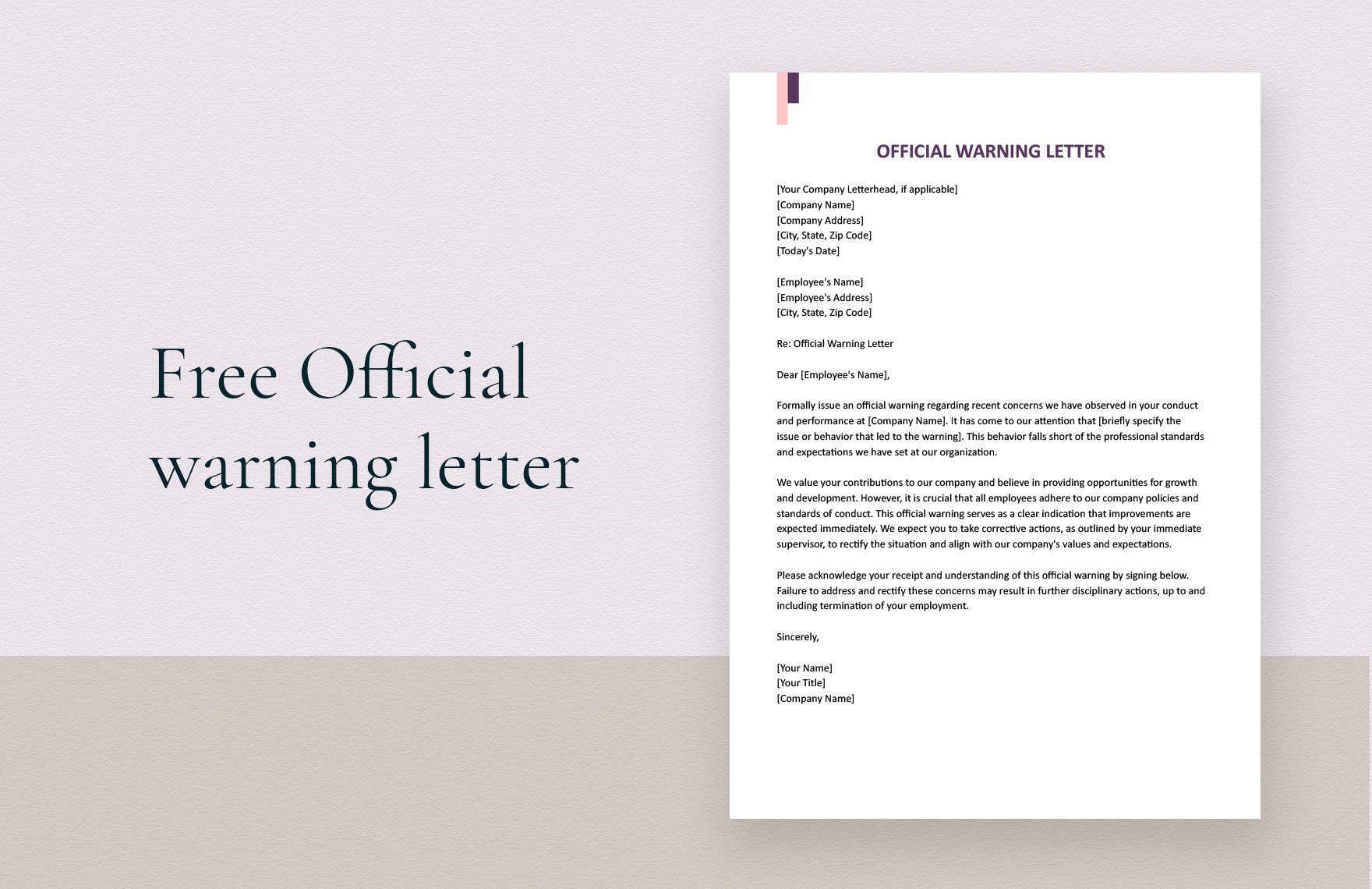 Official Warning Letter