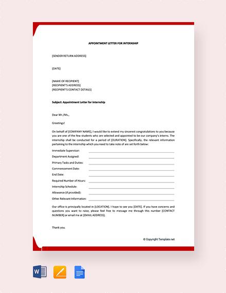 FREE Appointment Letter For Business Partner Template - Word | Google ...