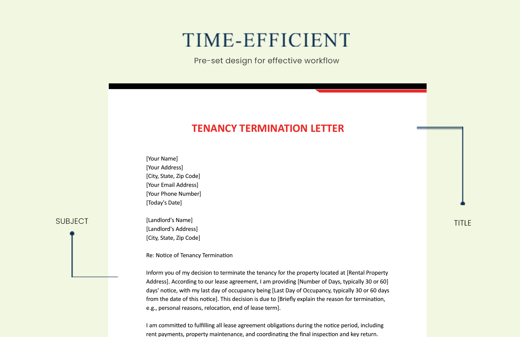 Tenancy Termination Letter