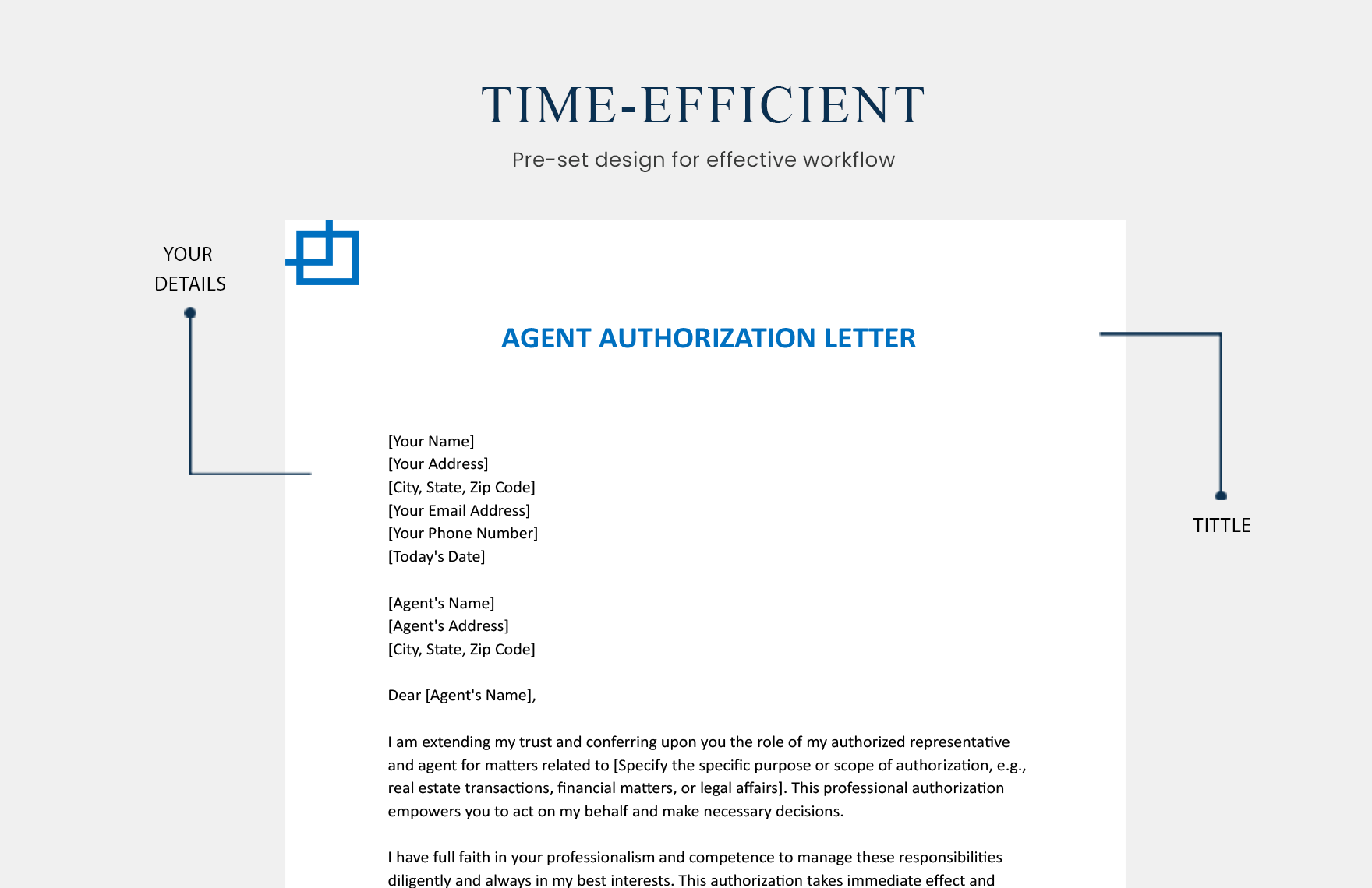 Agent Authorization Letter