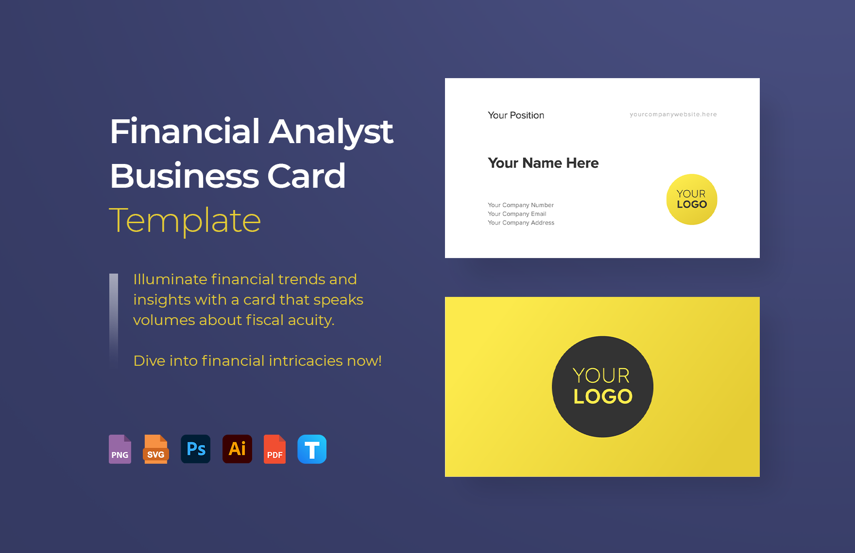Financial Analyst Business Card Template