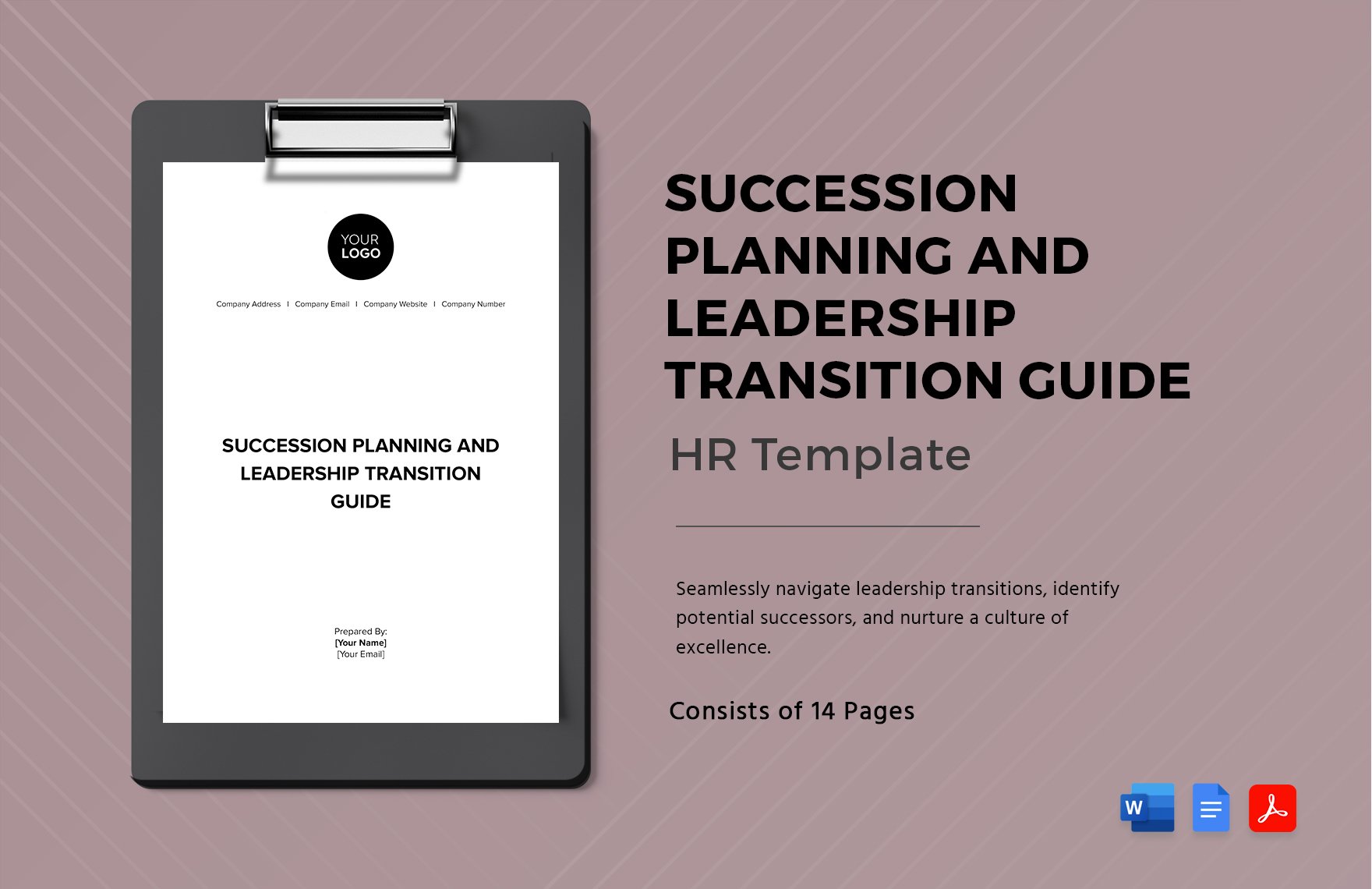 Succession Planning and Leadership Transition Guide HR Template