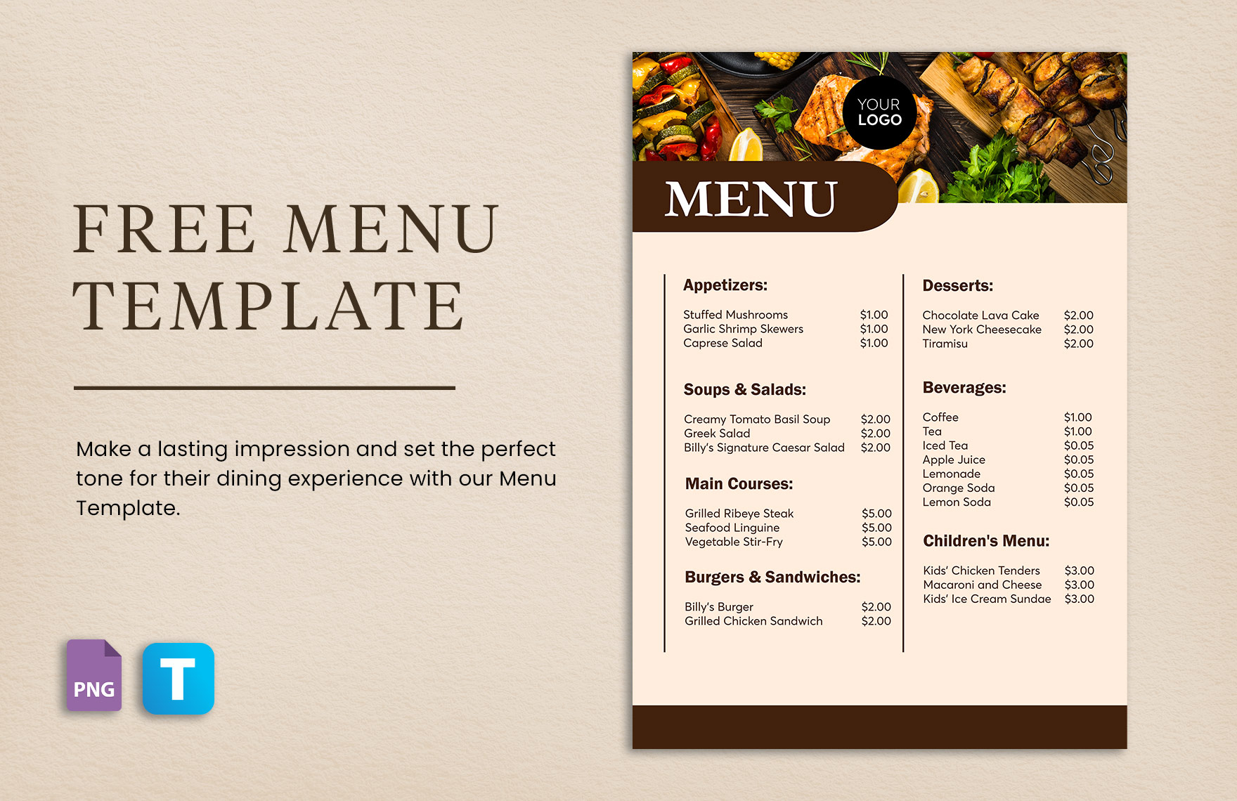 Menu Template